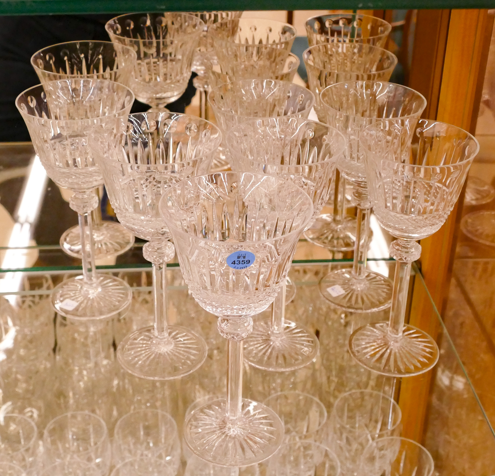 7pc Cut Crystal Goblets- 8''