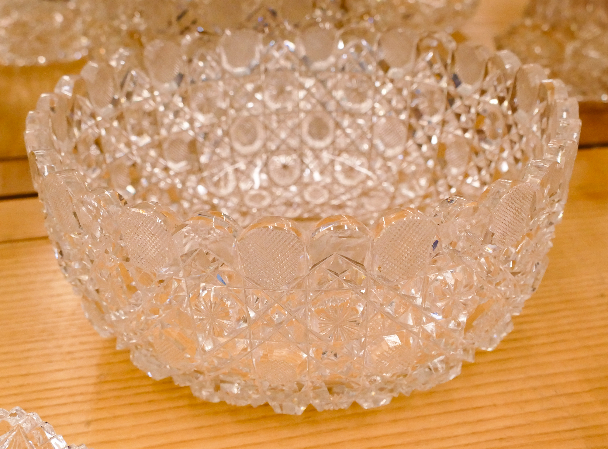 Antique Brilliant Cut Glass Bowl-