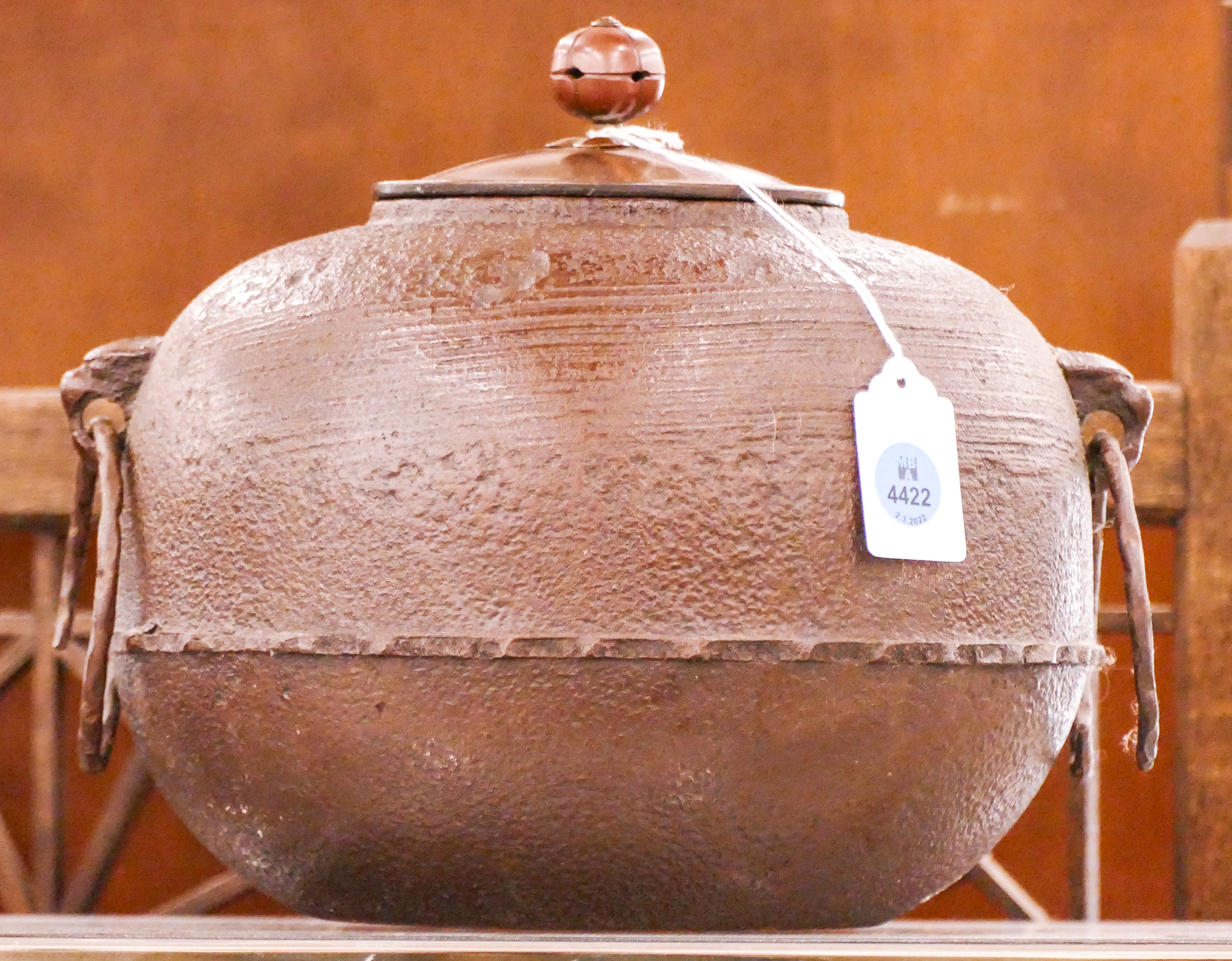 Meiji Japanese Iron Chagama Pot- 8