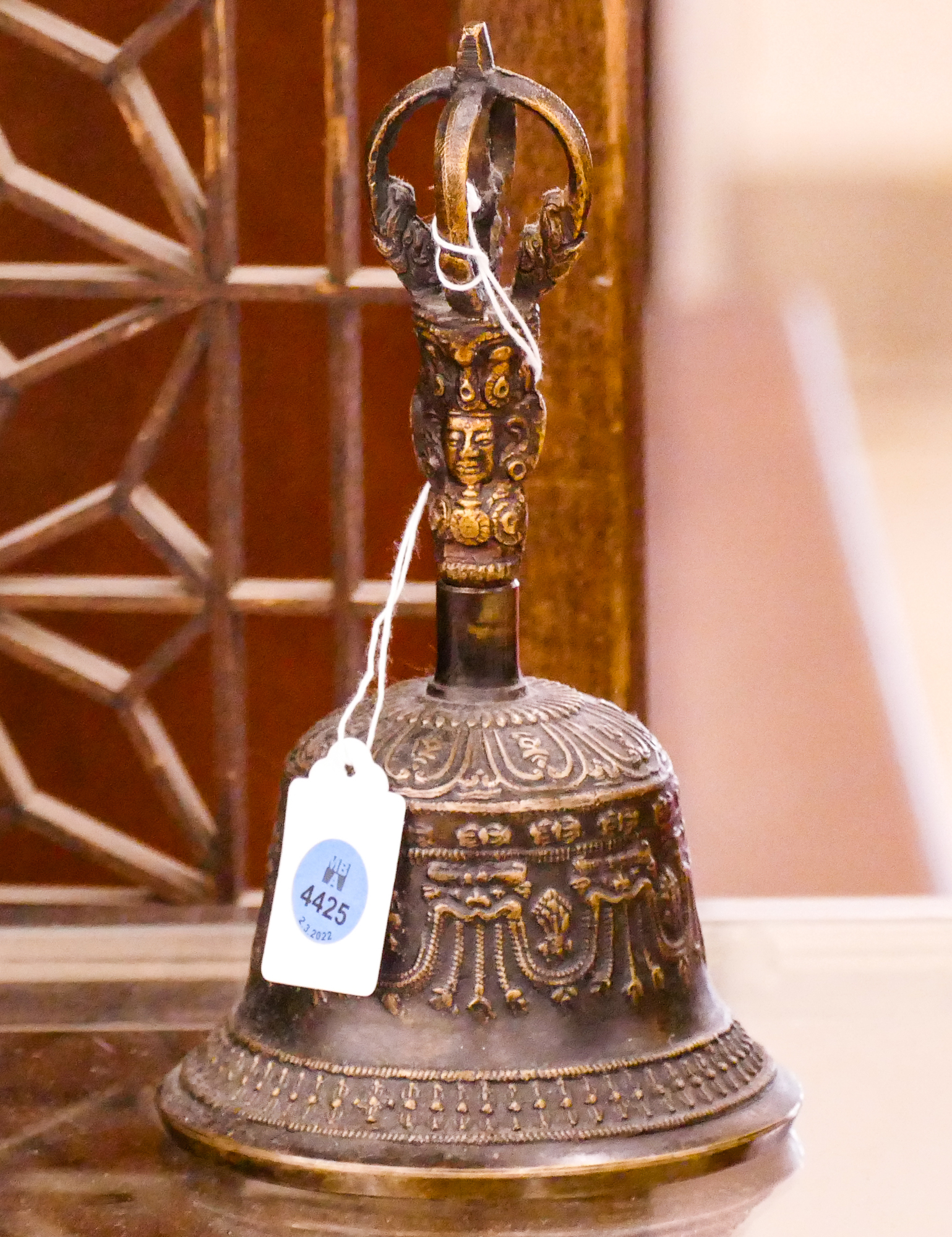 Tibetan Bronze Buddhist Bell 8  368efc