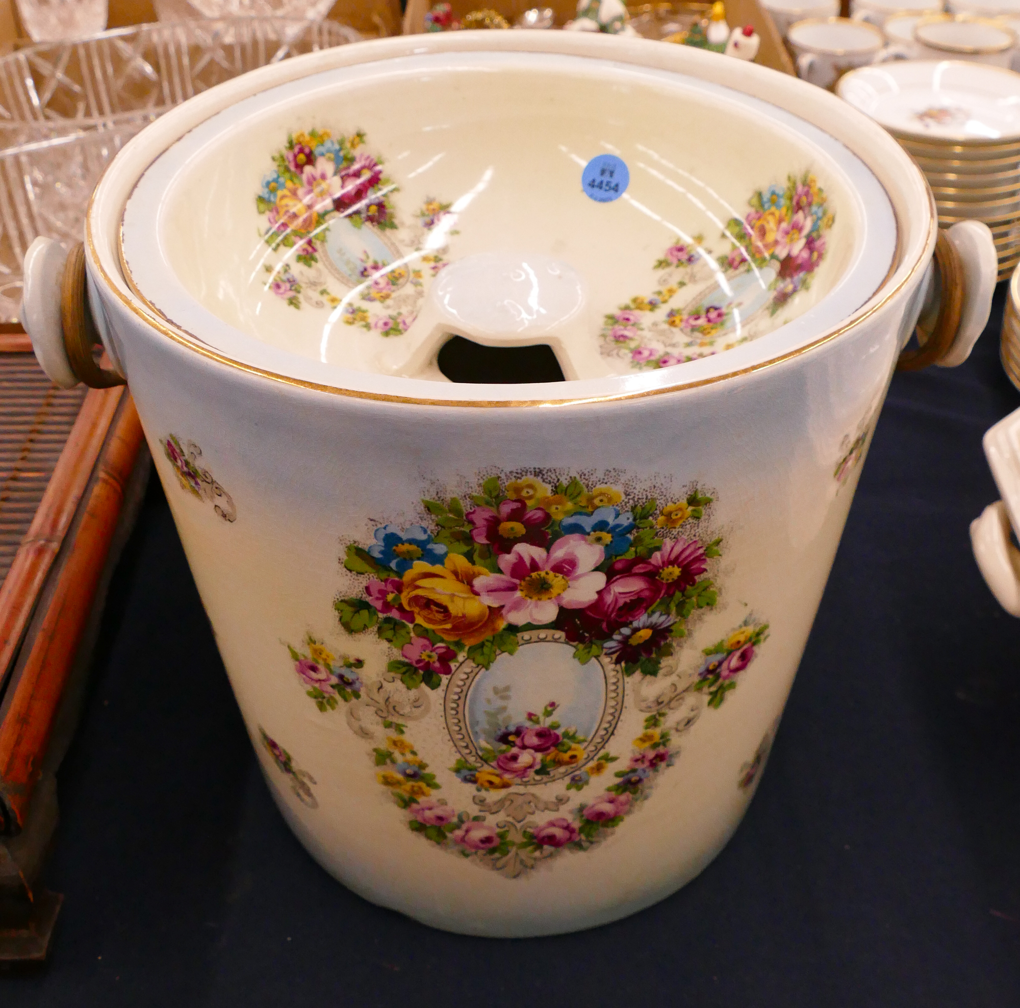 Antique Floral Chamber Pot- 10''