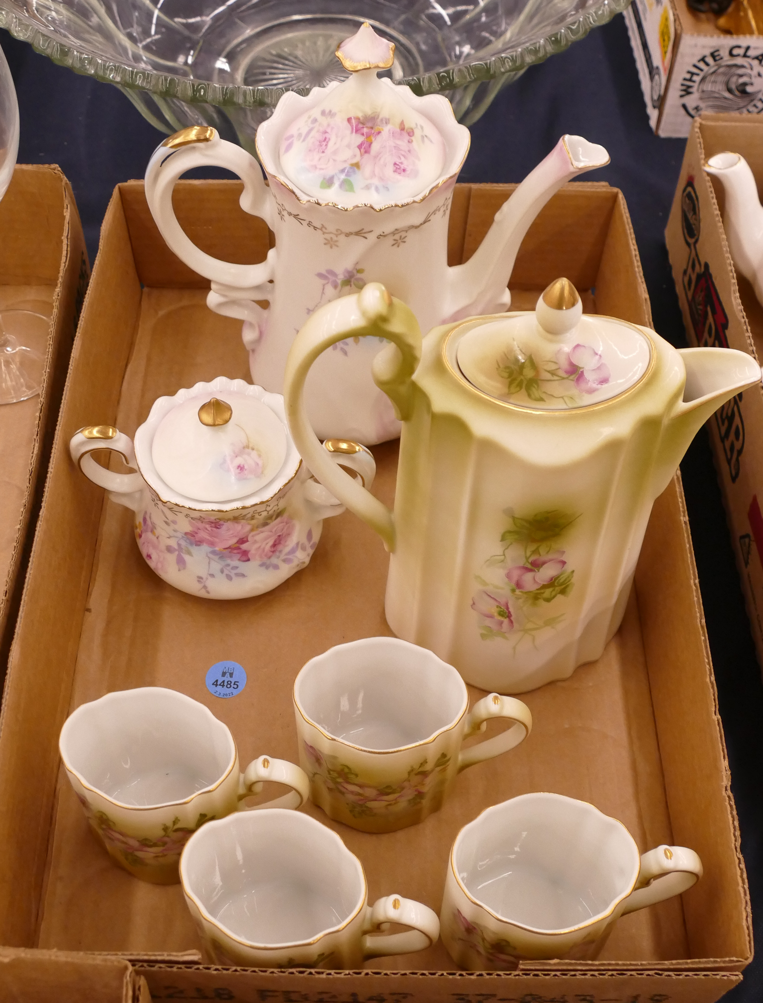 Box Floral Porcelain Teapots Etc