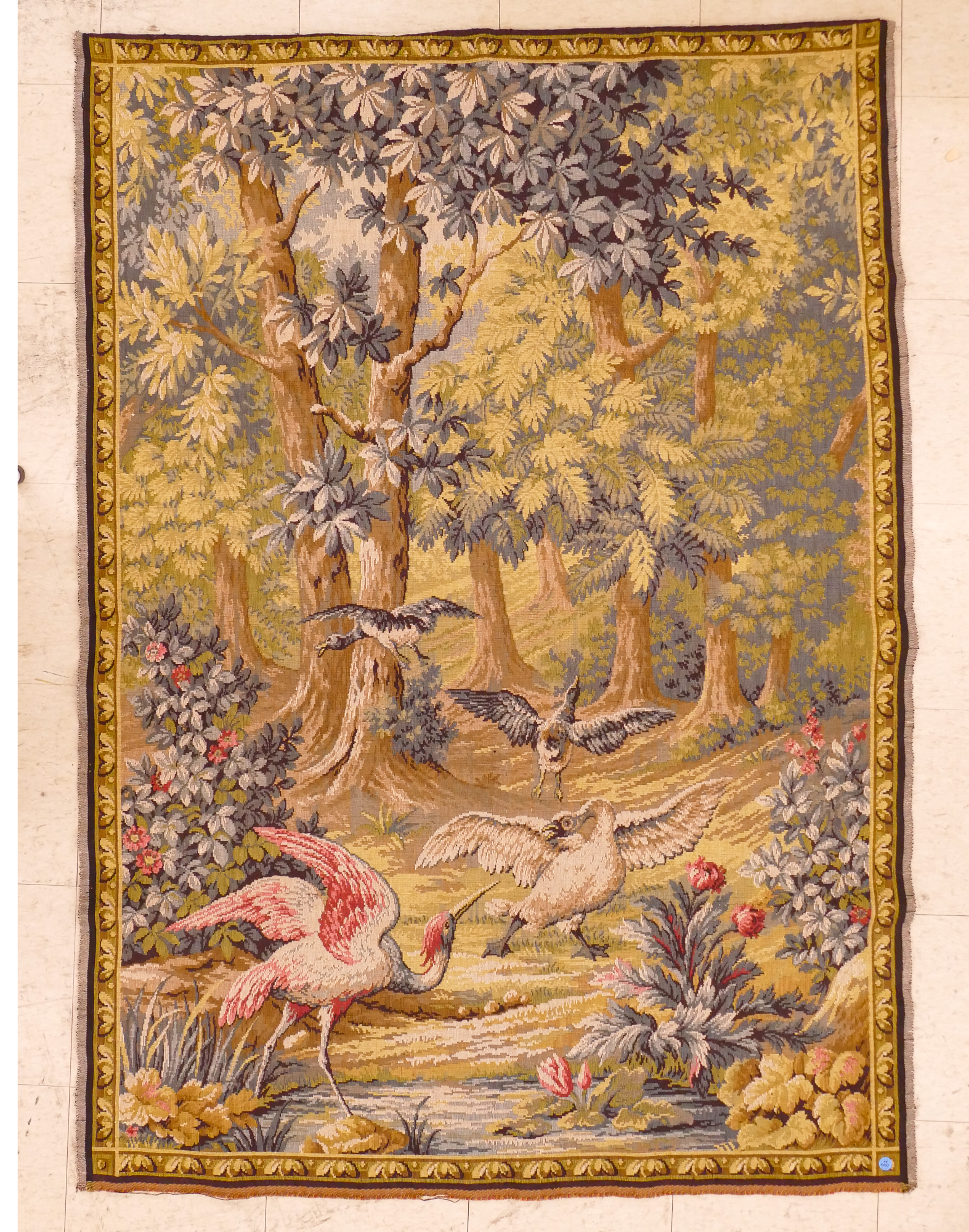 French Birds in Landscape Hanging