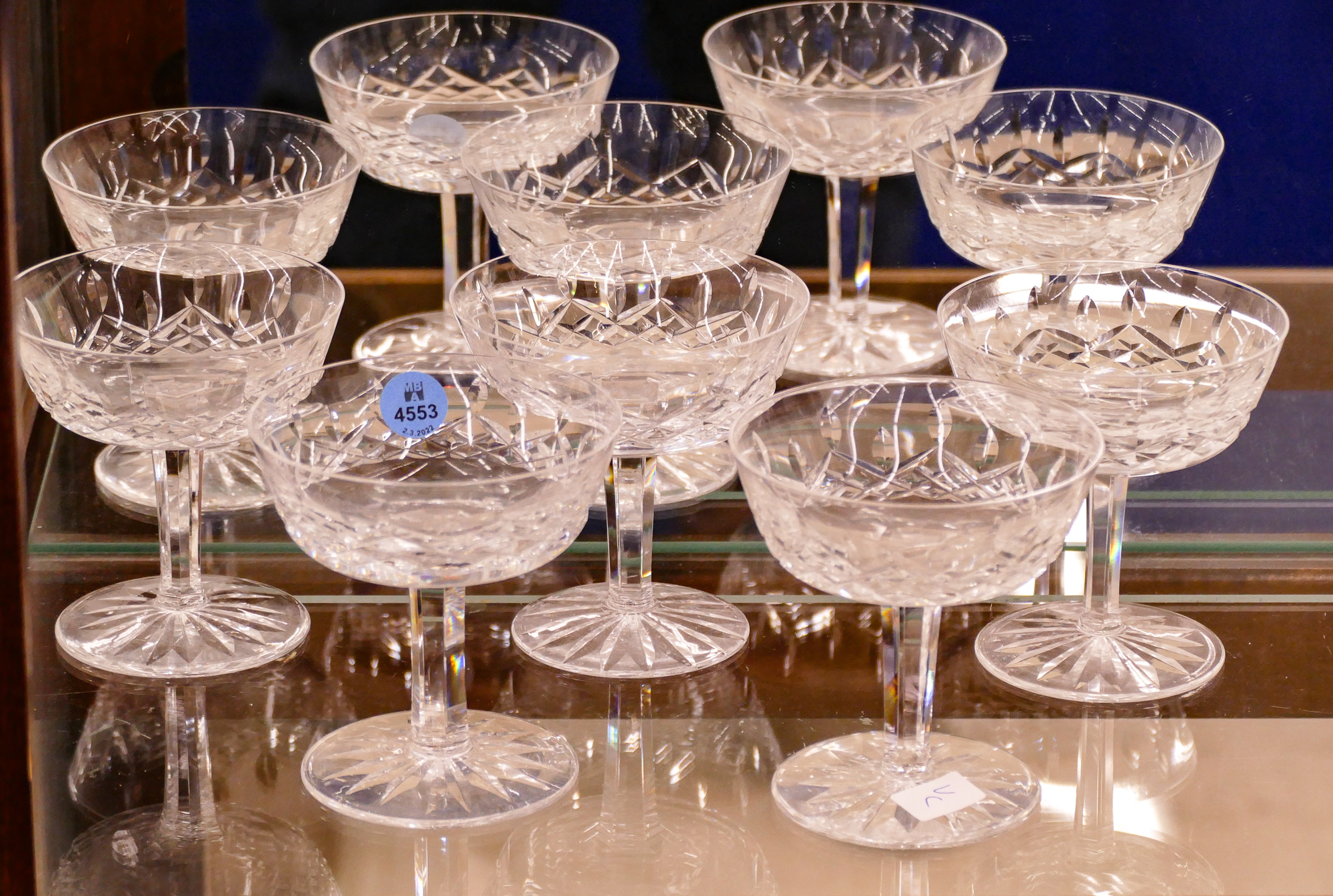 5pc Waterford Lismore Crystal Champagne