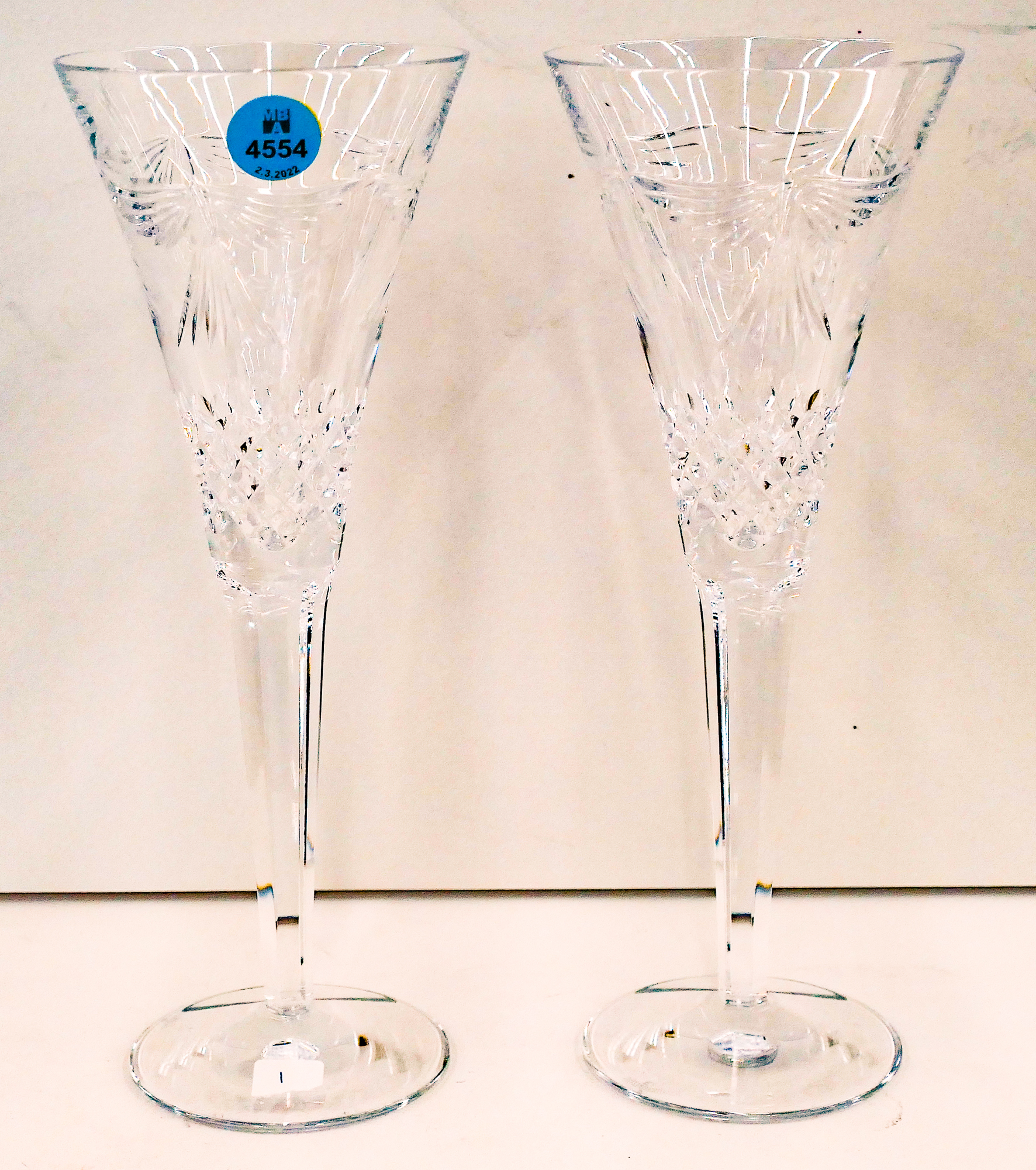 Pair Waterford Millennium Crystal 368f7b