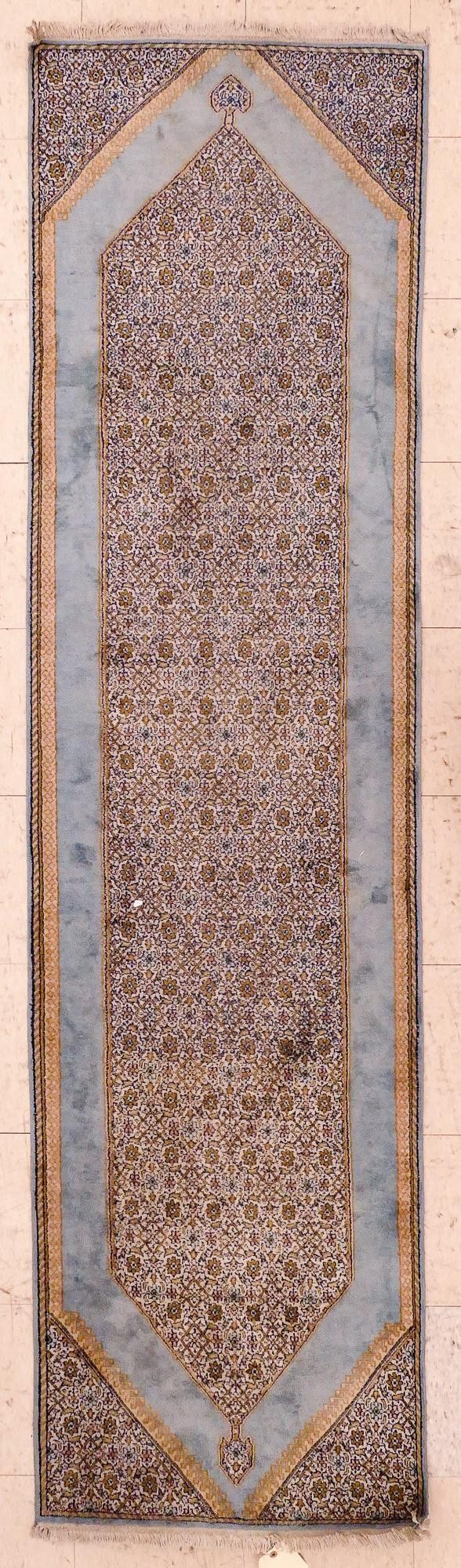 Persian Style Light Blue Floral 368f8b