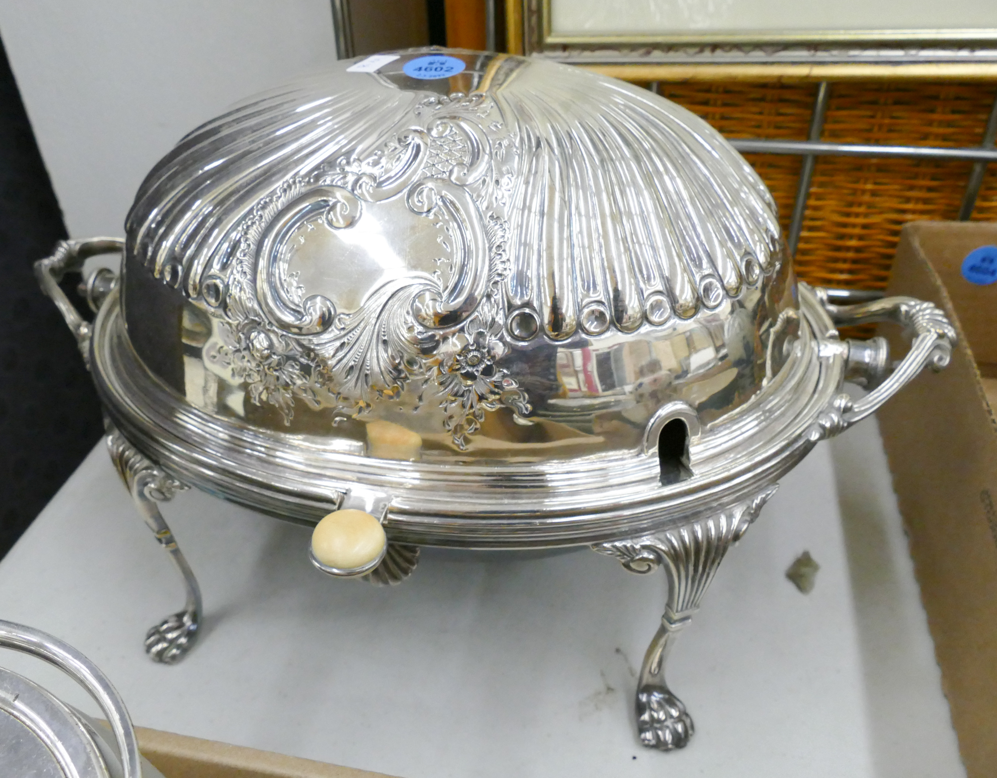 Antique Sheffield Plate Dome Top Server-