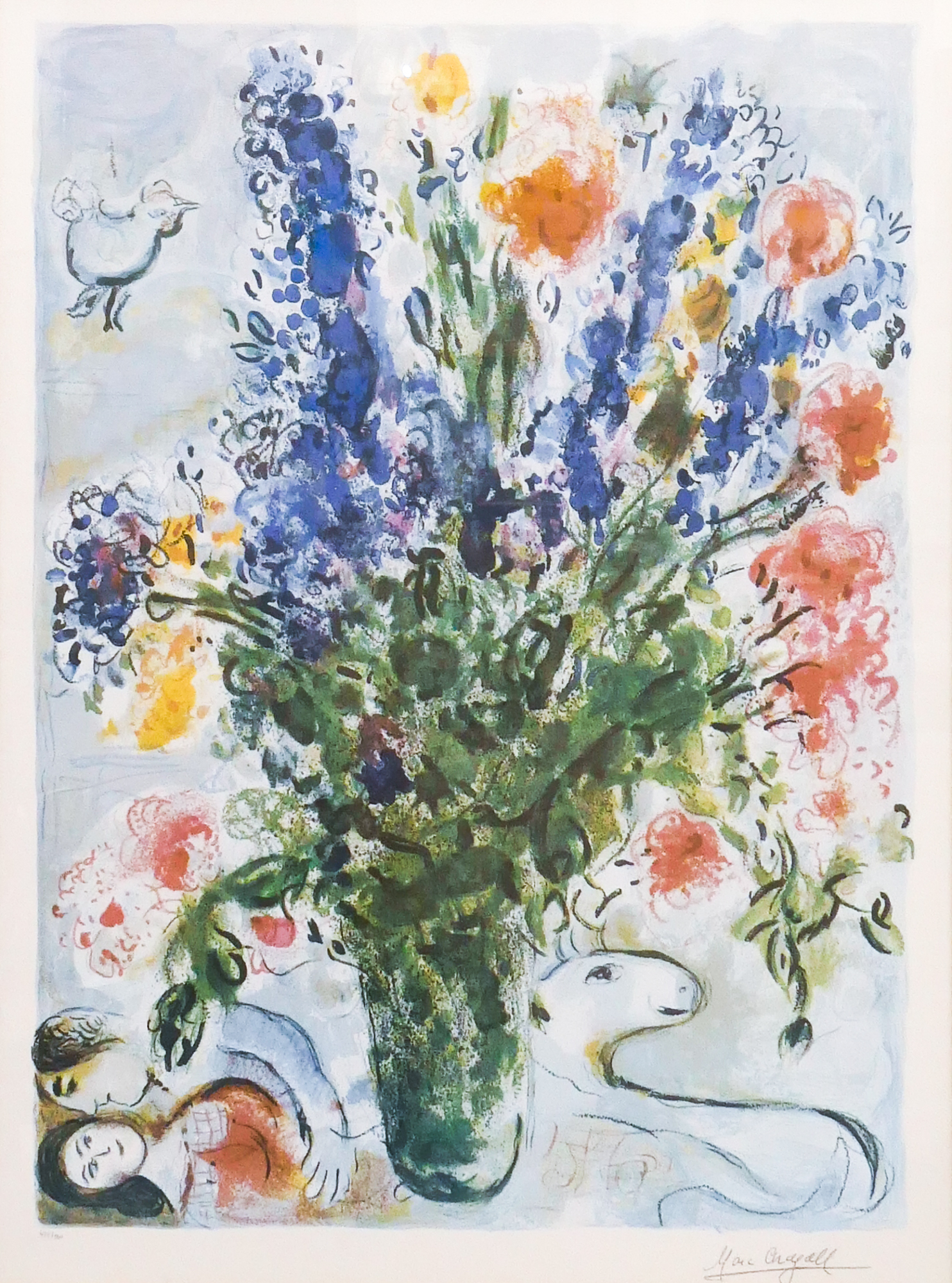 Marc Chagall Les Lupins Bleu  36905b