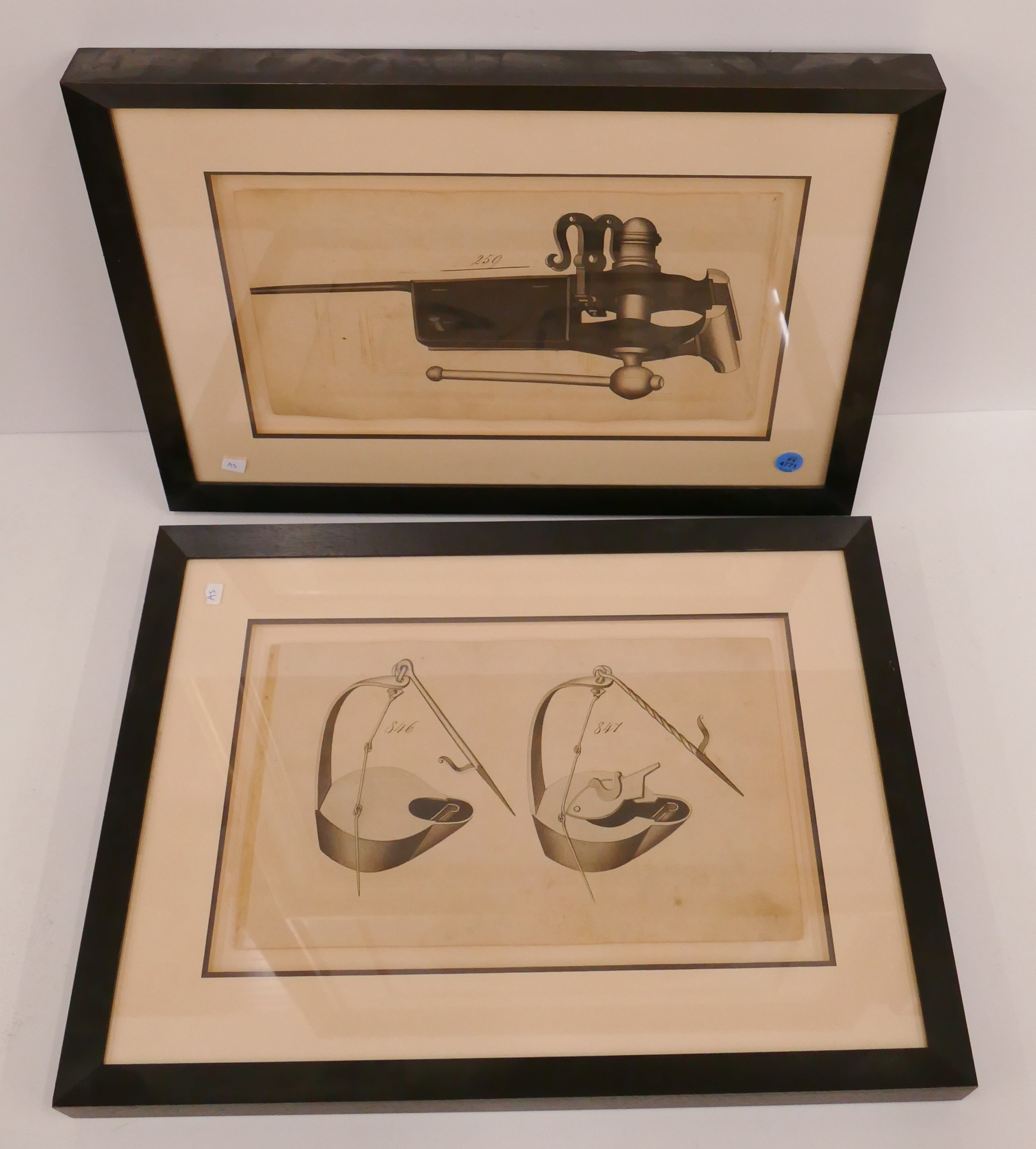 Pair Antique Framed Tool Engravings  369053