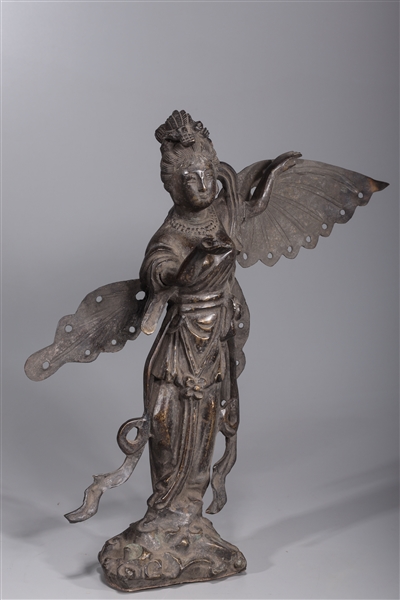 Chinese bronze standing figure of a