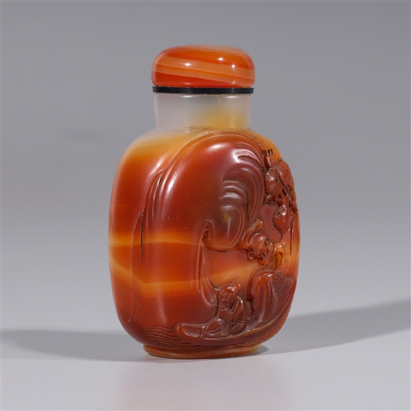 Large Chinese carved carnelian