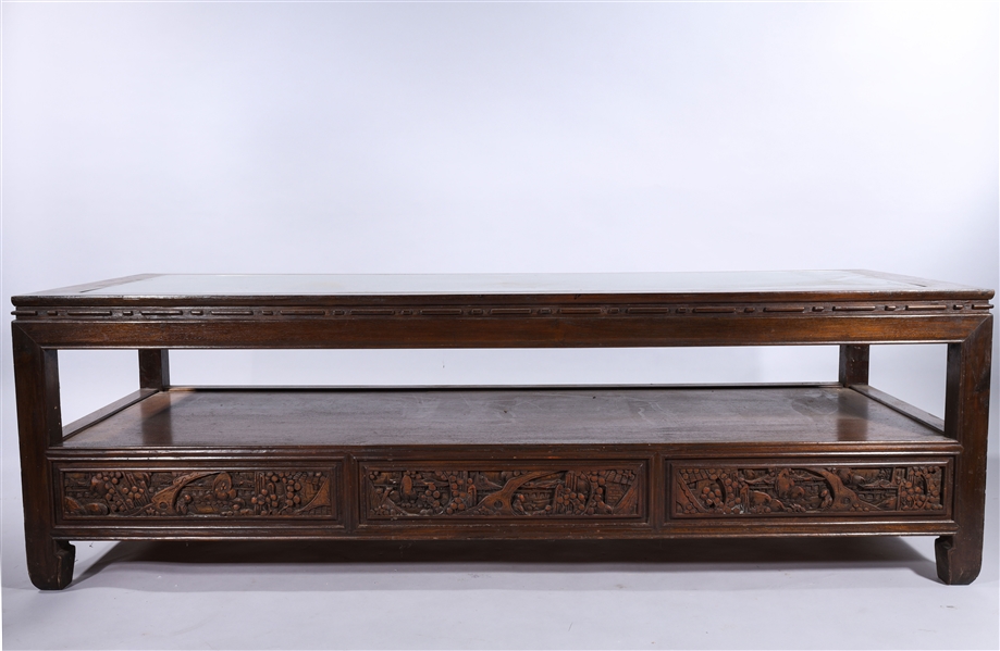 Chinese carved hardwood table;