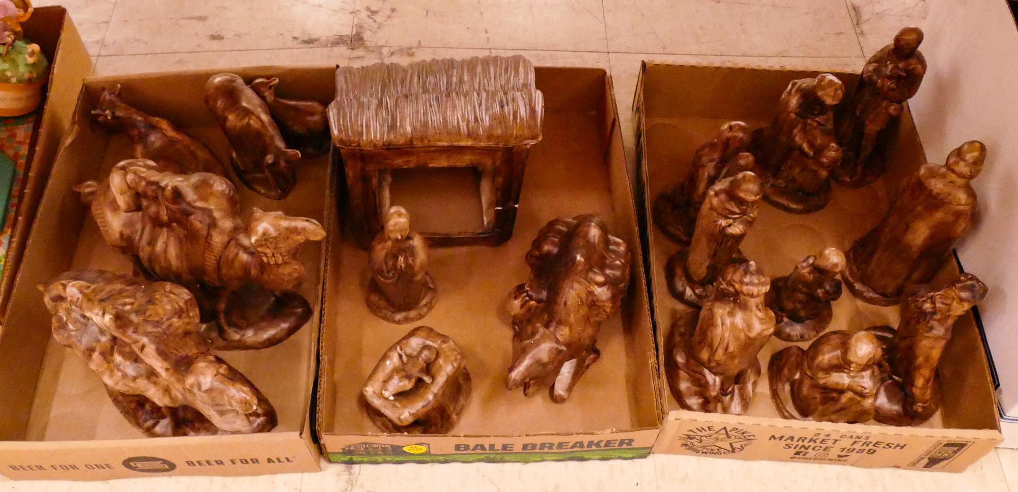 3 Boxes Ceramic Nativity Set