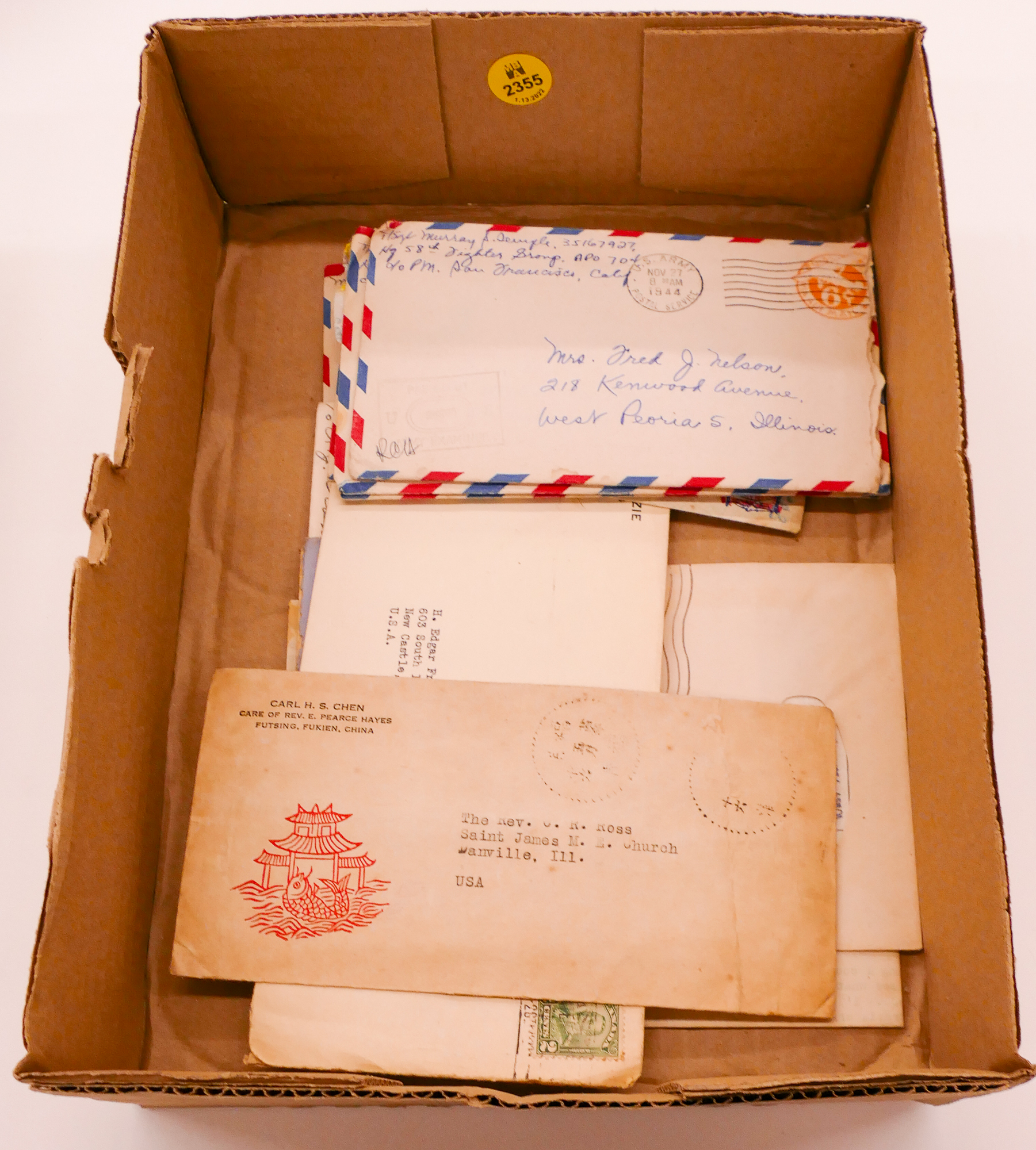 Box Old WWII Correspondence Etc