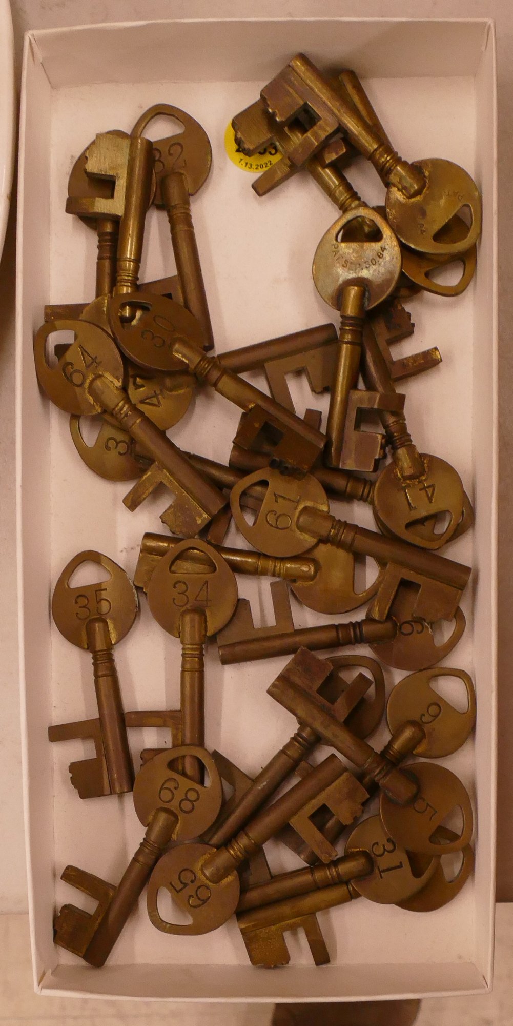Box Brass Hotel Keys