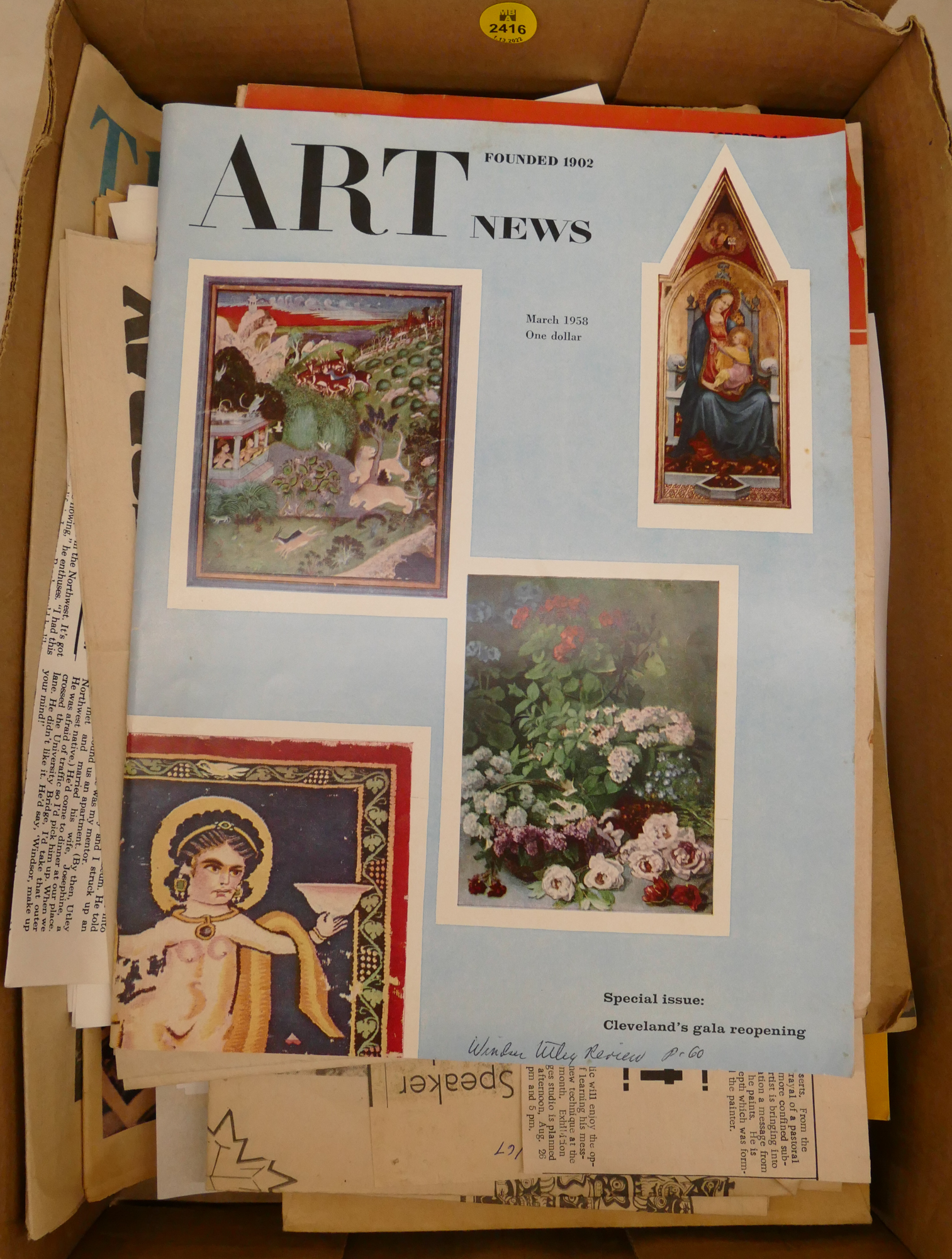 Box Vintage Art Magazines Newspaper 3691f2