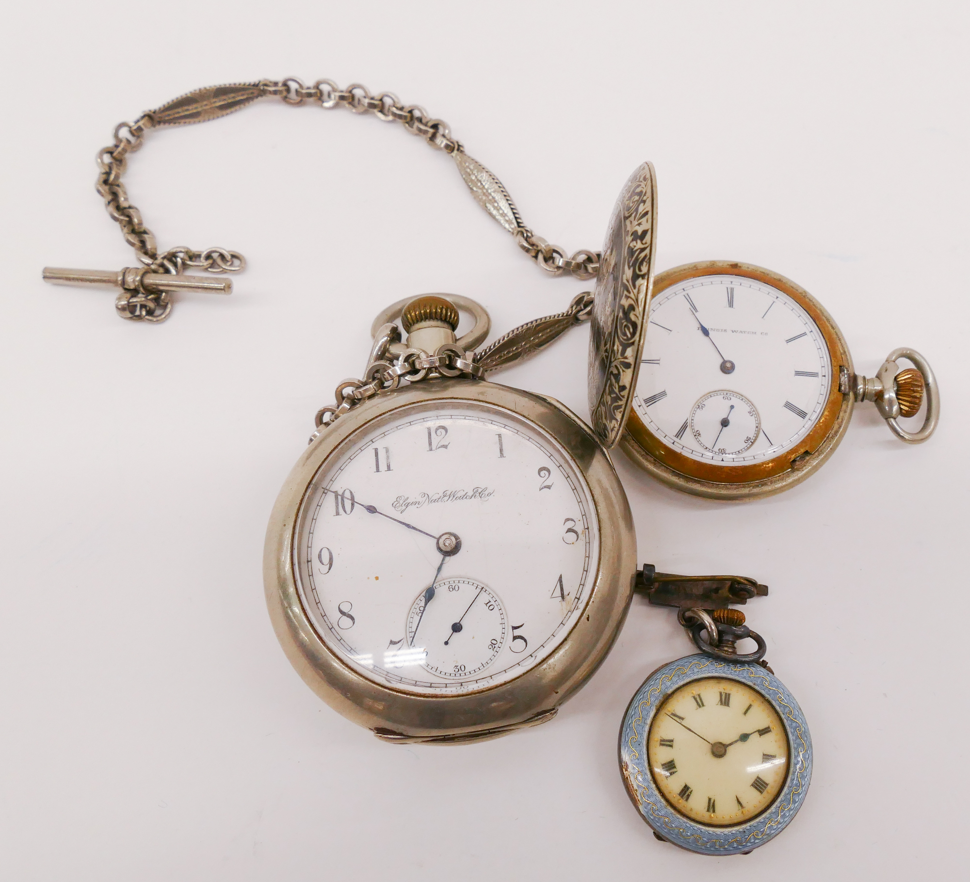 Box Antique Pocket Watches and Chains