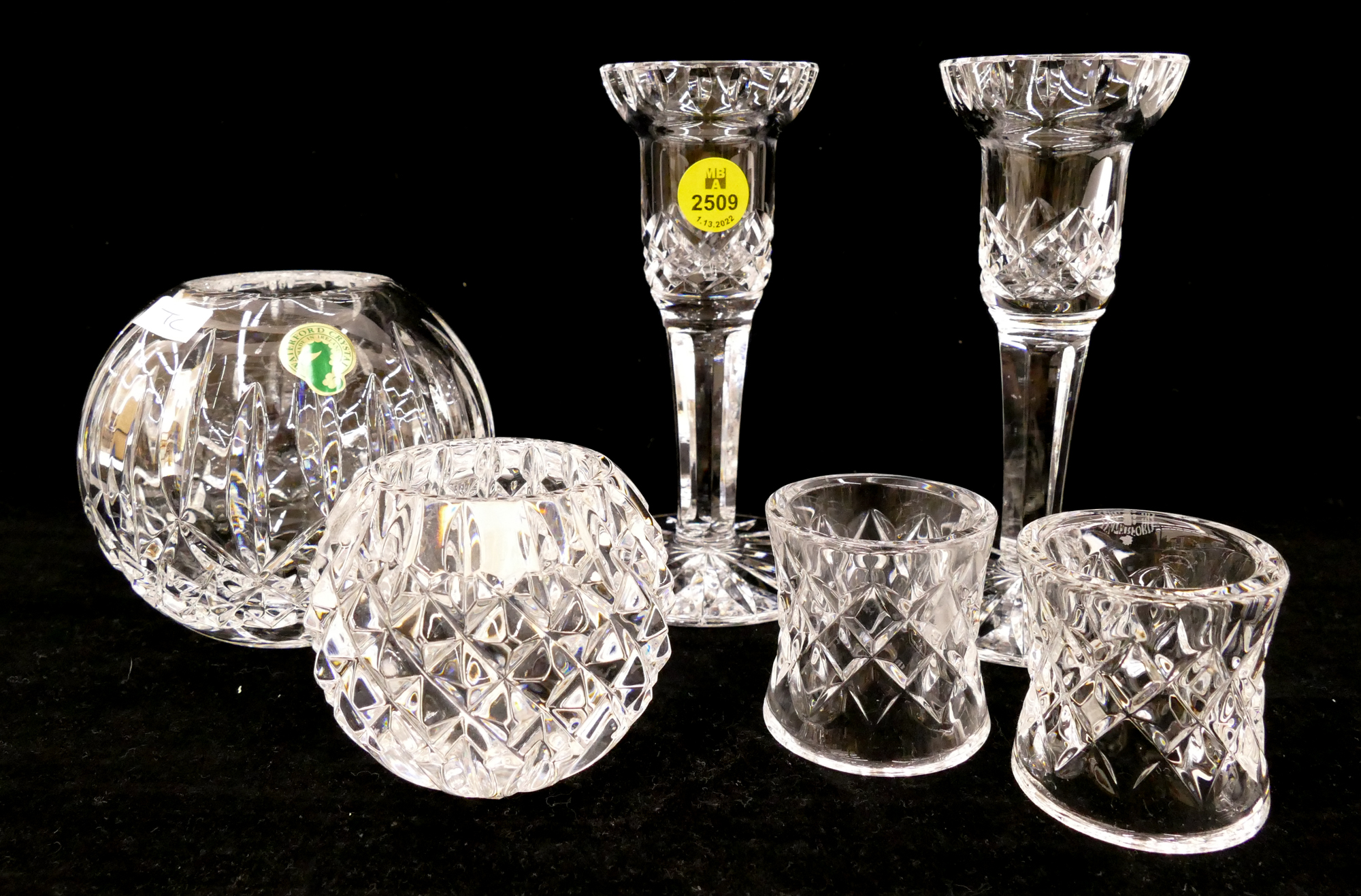 6pc Waterford Crystal Candlesticks 36924f