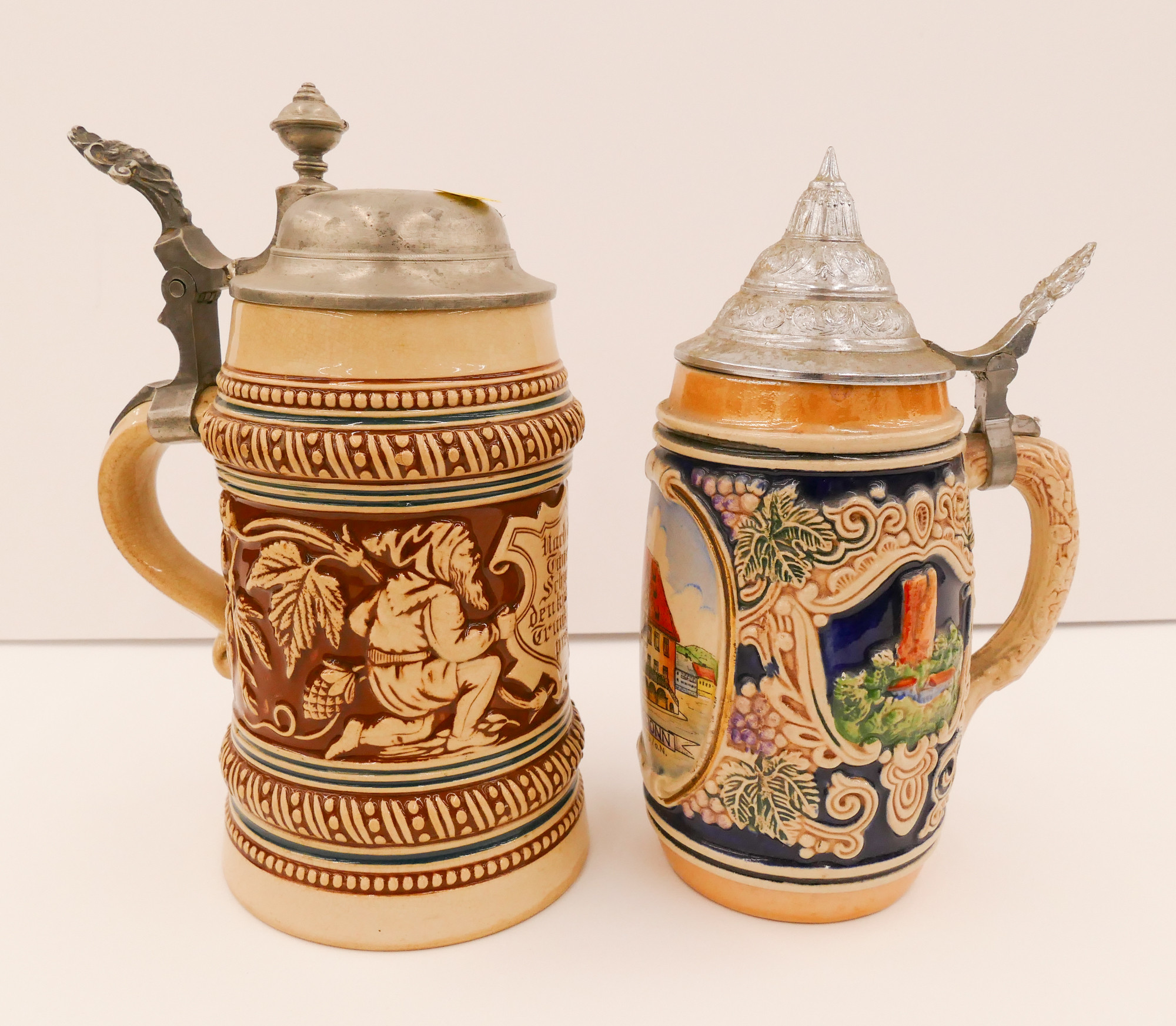 2pc Vintage German Steins- 8 and 9