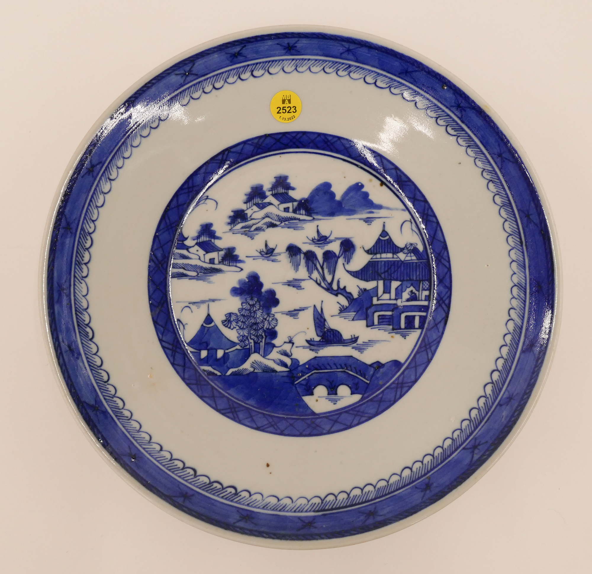 Old Chinese Nanking Porcelain Charger  36925d