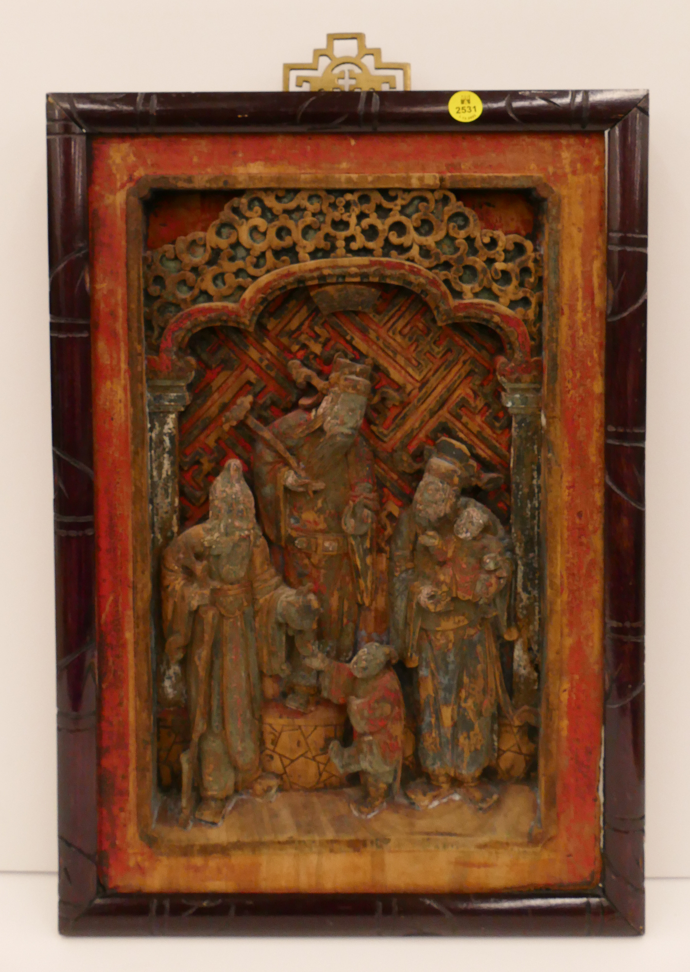 Chinese Qing Relief Carved Temple 369265