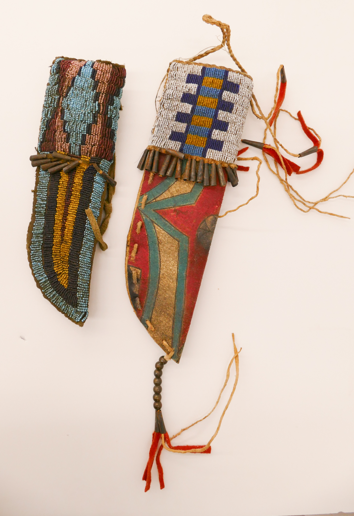 Box 2pc Old Native Beaded Sheaths