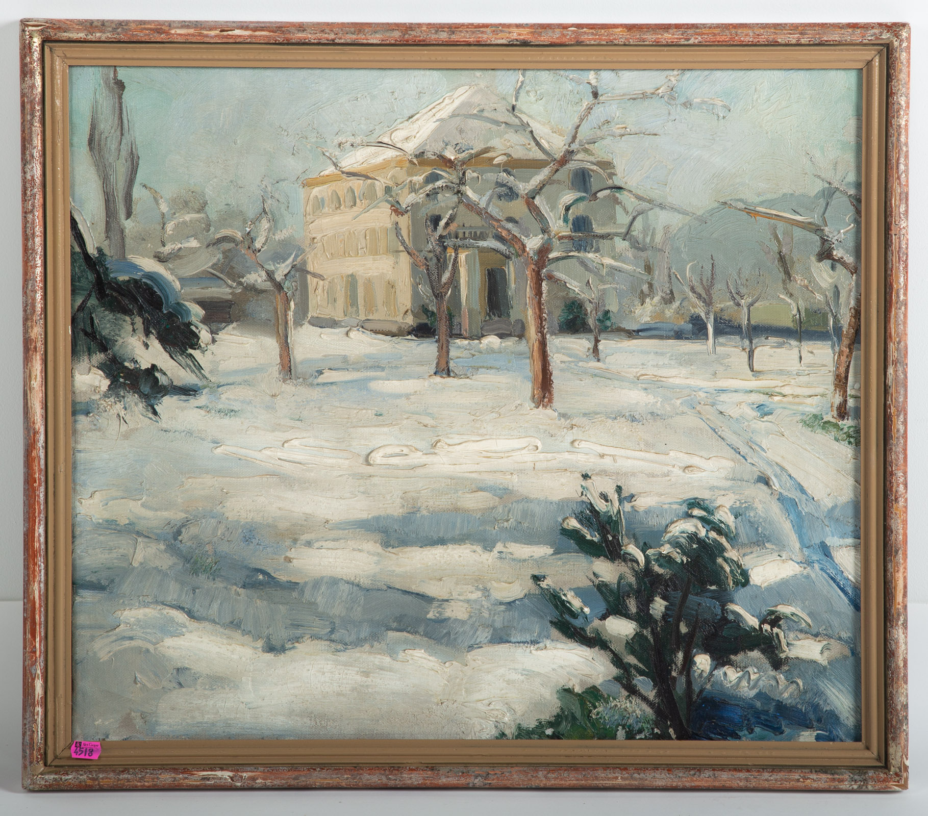 AMERICAN SCHOOL, C. 1900. HOUSE IN WINTER,