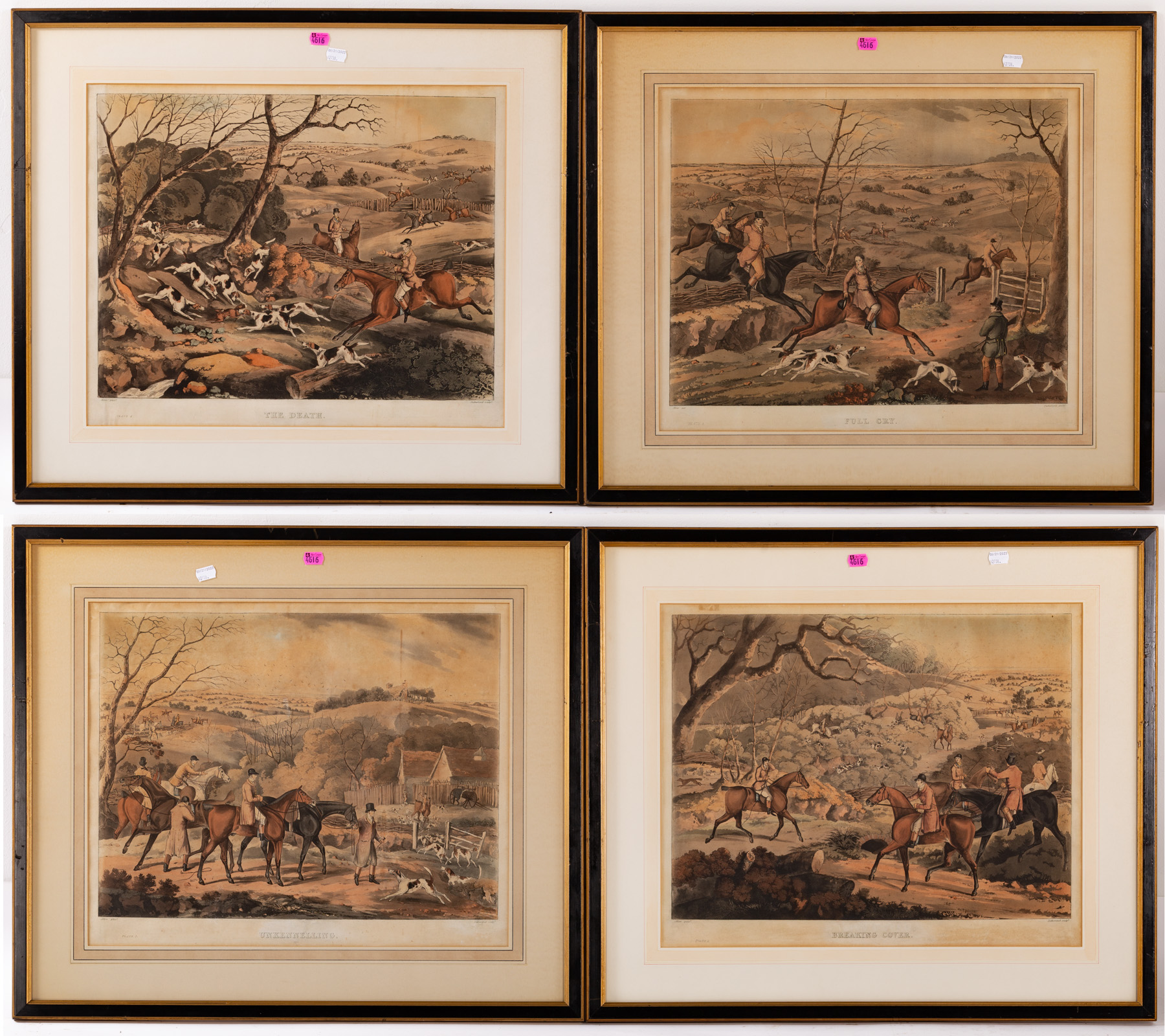 FOUR 19TH C. COLOR LITHOGRAPHS AFTER