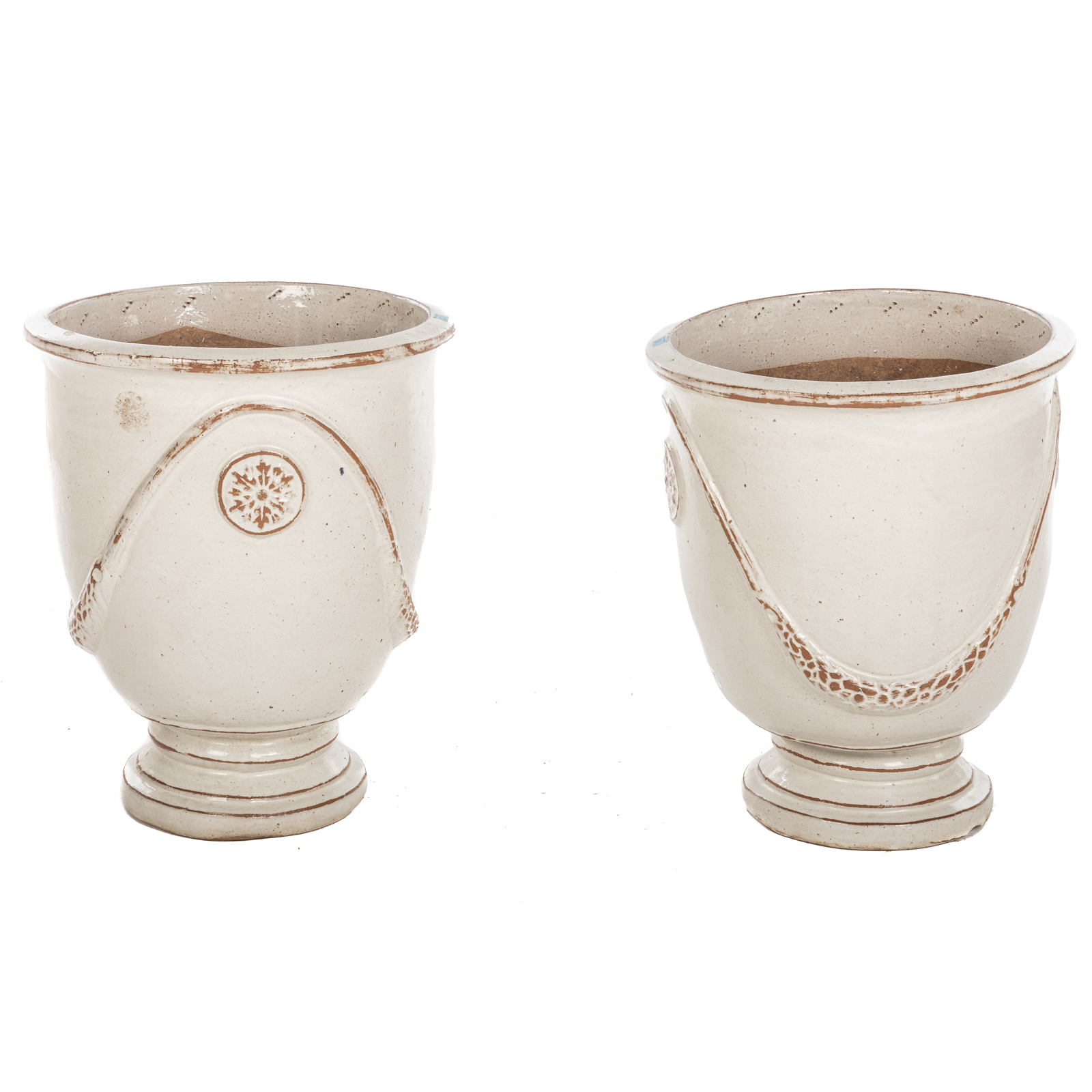 A PAIR OF TERRACOTTA SLIP GLAZE 3693e3