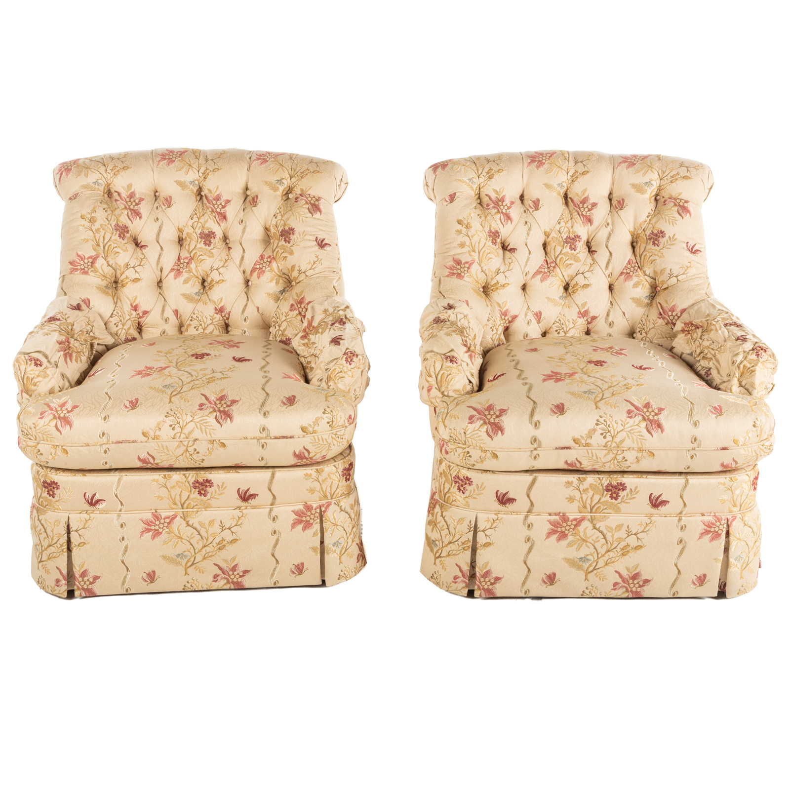 A PAIR OF HICKORY CHAIR TUFTED 3693ea