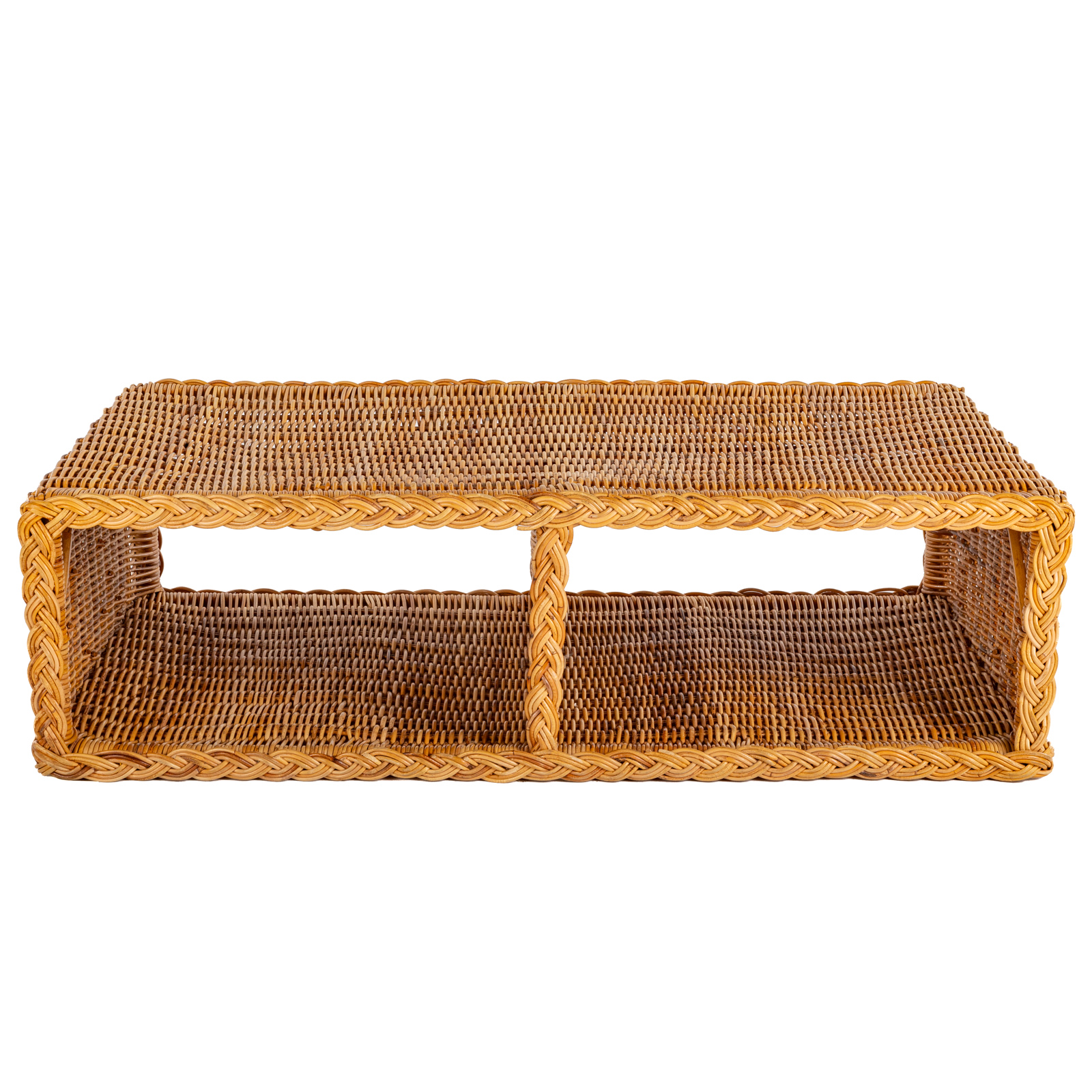 CONTEMPORARY RATTAN COCKTAIL TABLE