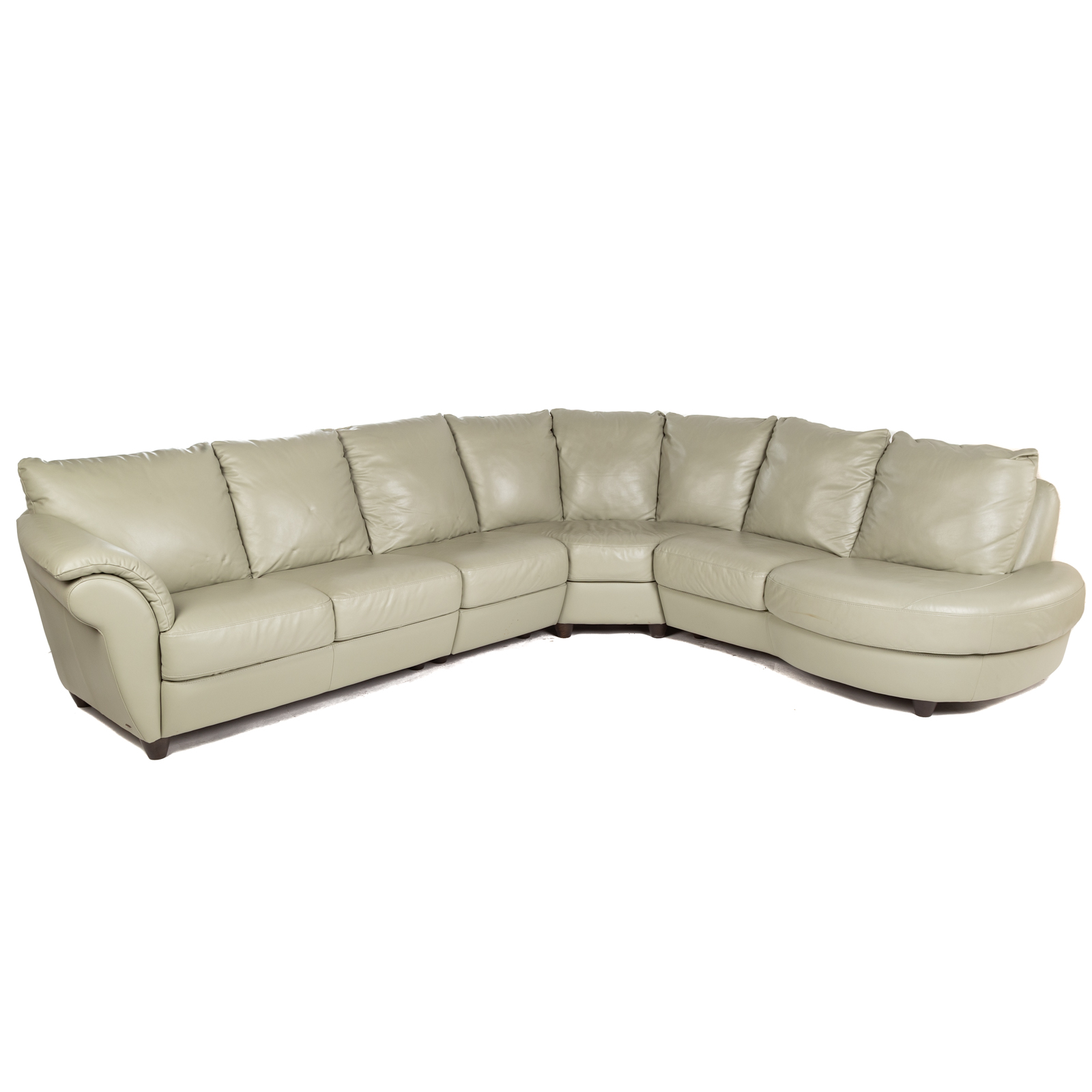 NATUZZI CONTEMPORARY LEATHER SECTIONAL