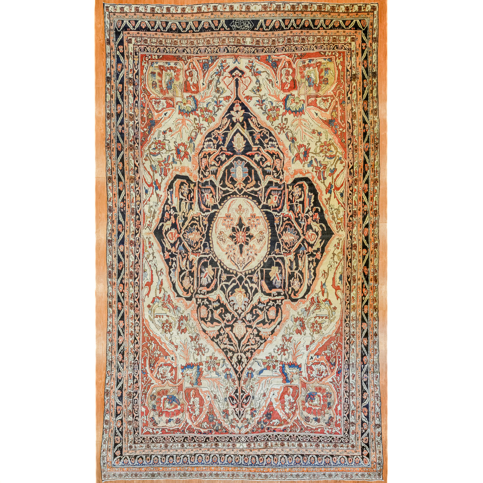 ANTIQUE FARAHAN SAROUK CARPET,