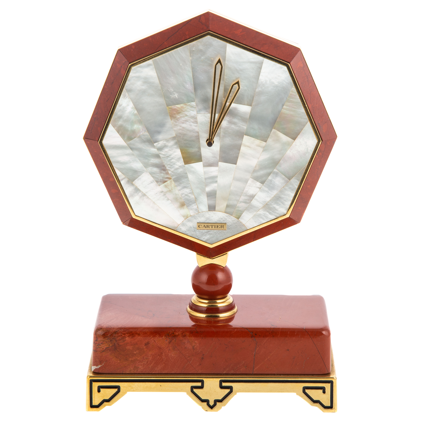 CARTIER JASPER & MOTHER-OF-PEARL DESK