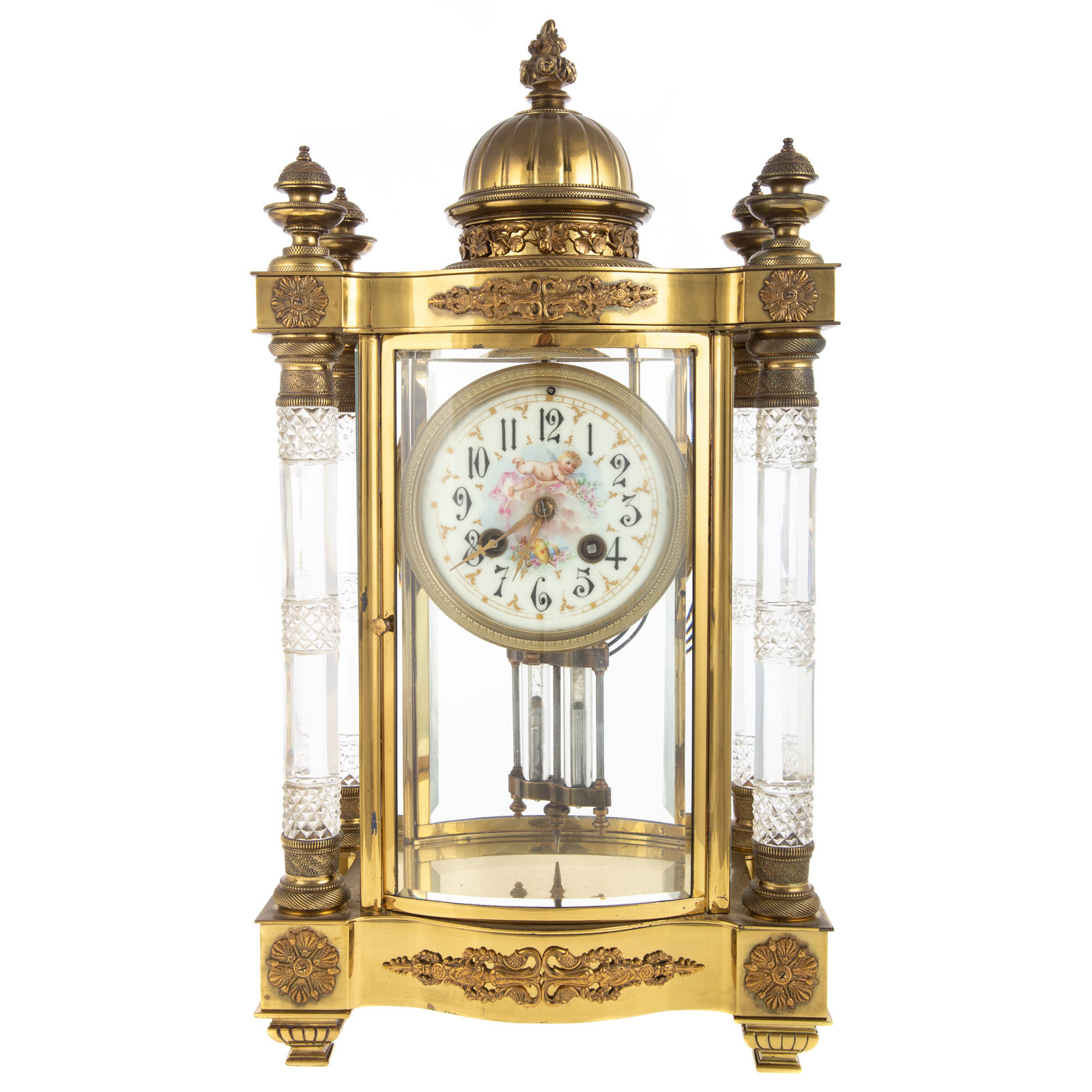 FRENCH BRONZE CRYSTAL REGULATOR 369512