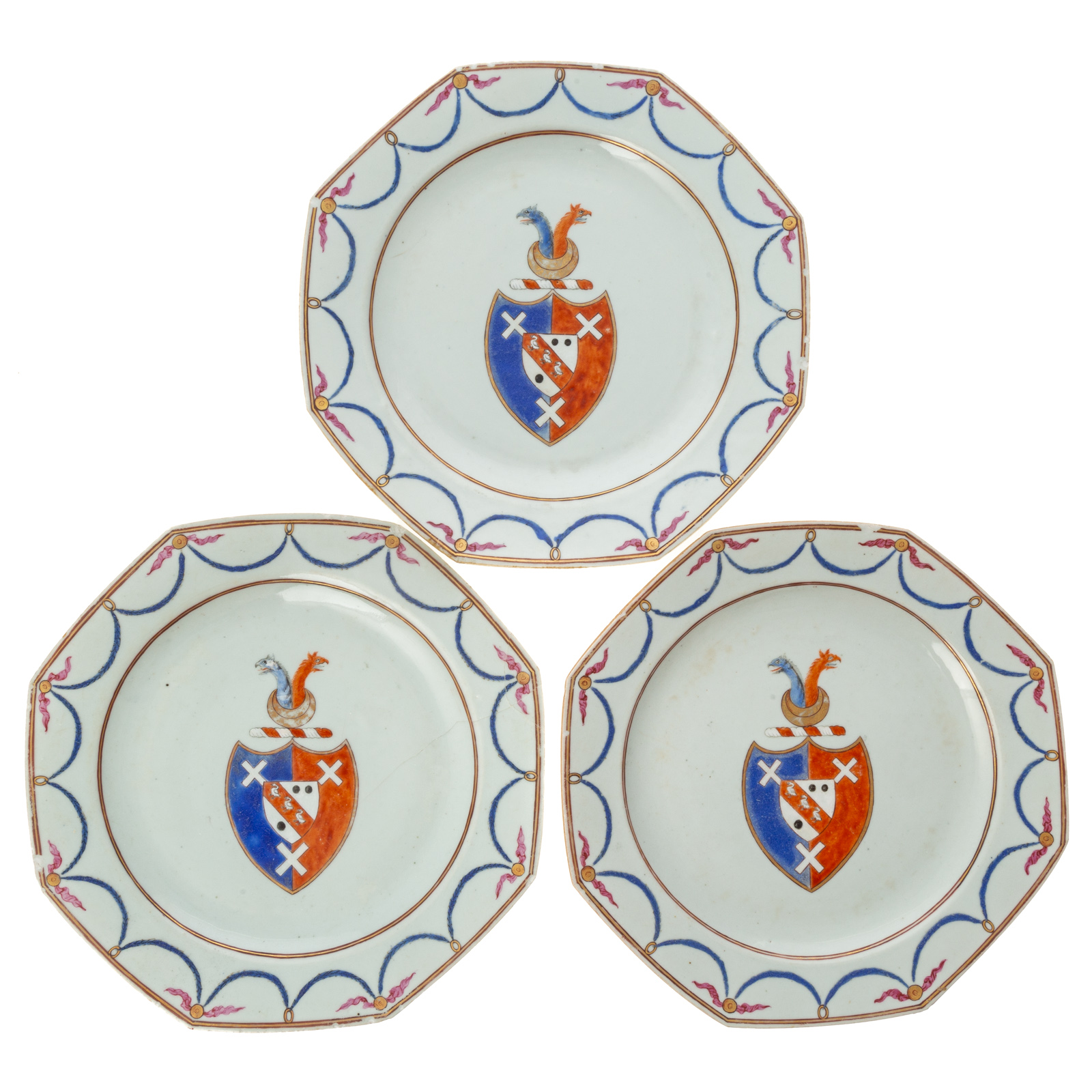 TRIO OF ENGLISH MARKET ARMORIAL 369542