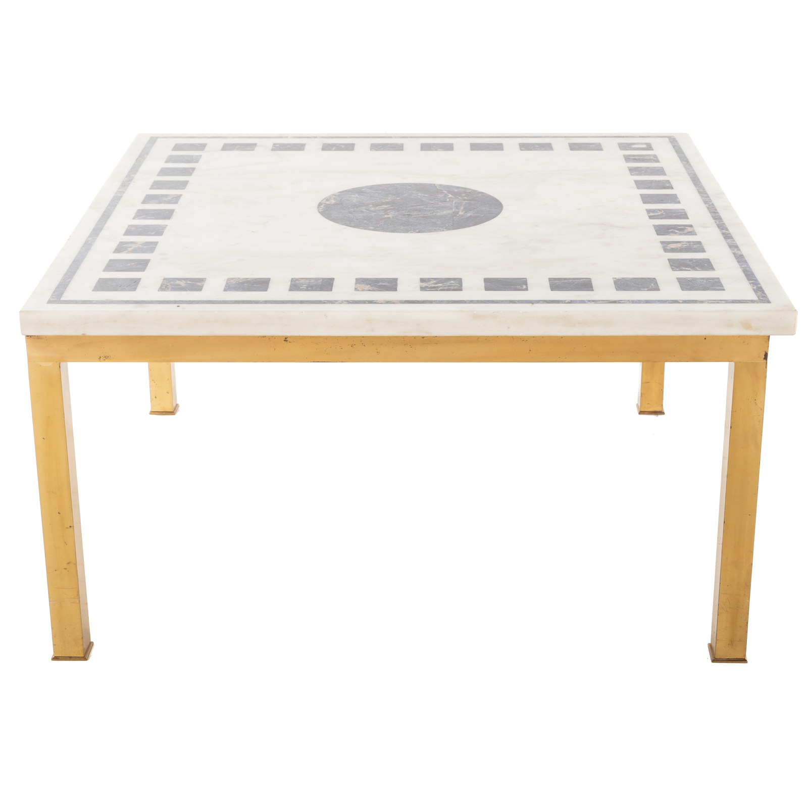 MARBLE TOP BRASS COFFEE TABLE 369580