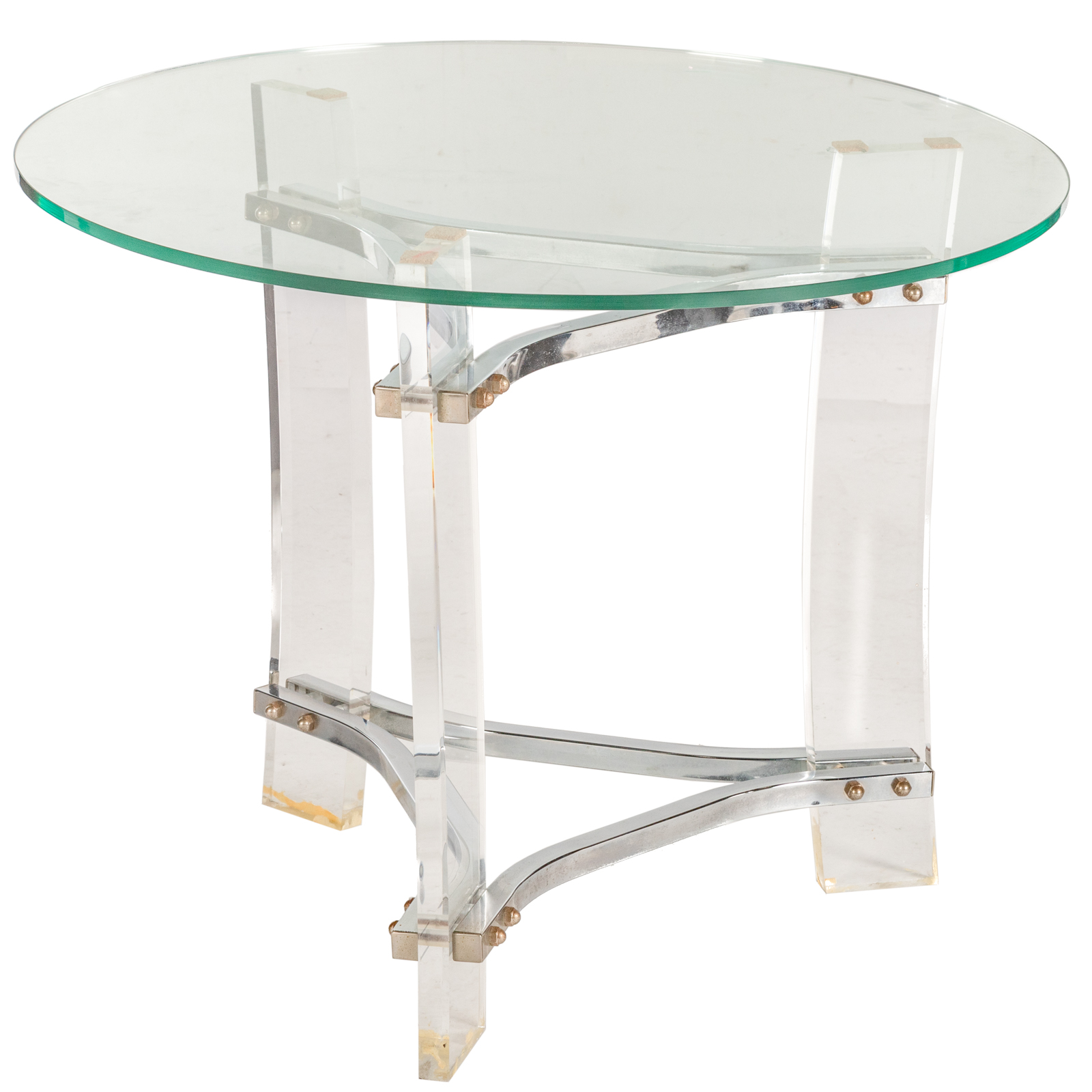 MODERN CHROME GLASS SIDE TABLE 369592