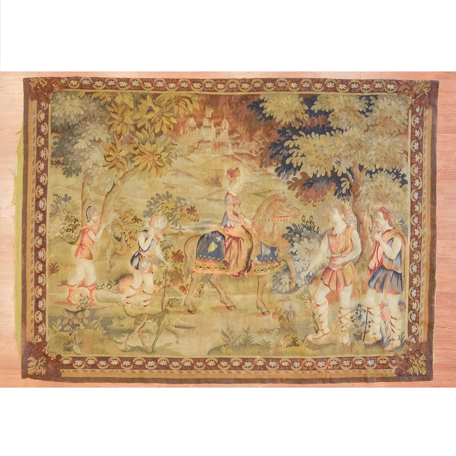 FLEMISH STYLE PICTORIAL TAPESTRY, 5.9