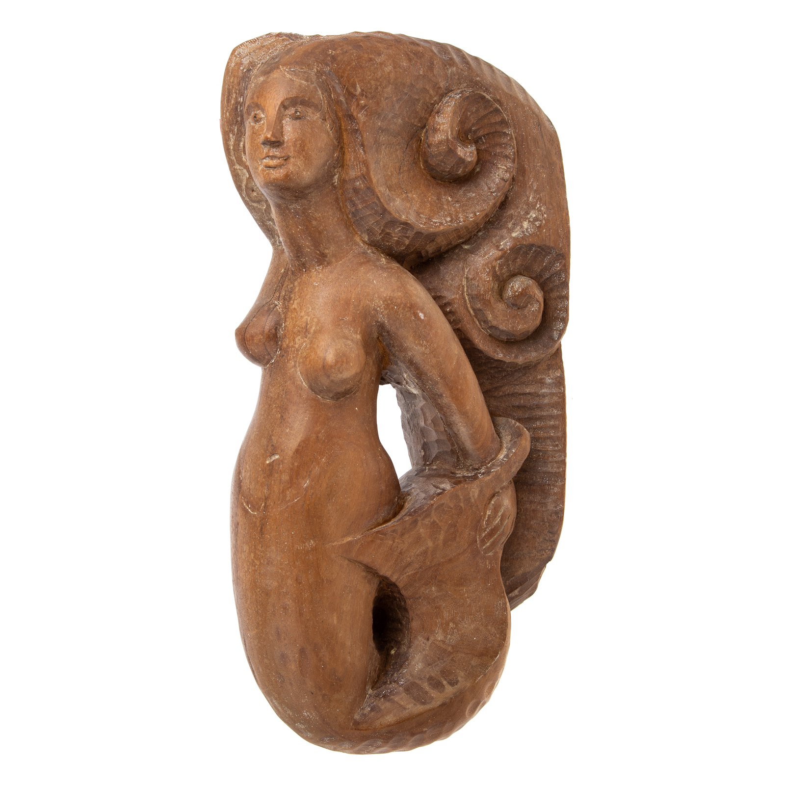 CARVED WOOD MERMAID ARCHITECTURAL 369679