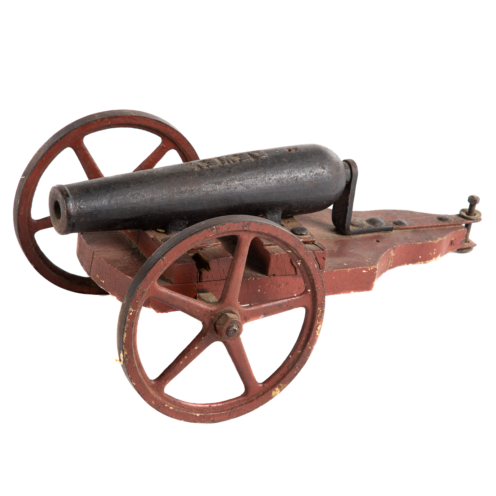 DEWEY WOOD CAST IRON CANNON Circa 36967f