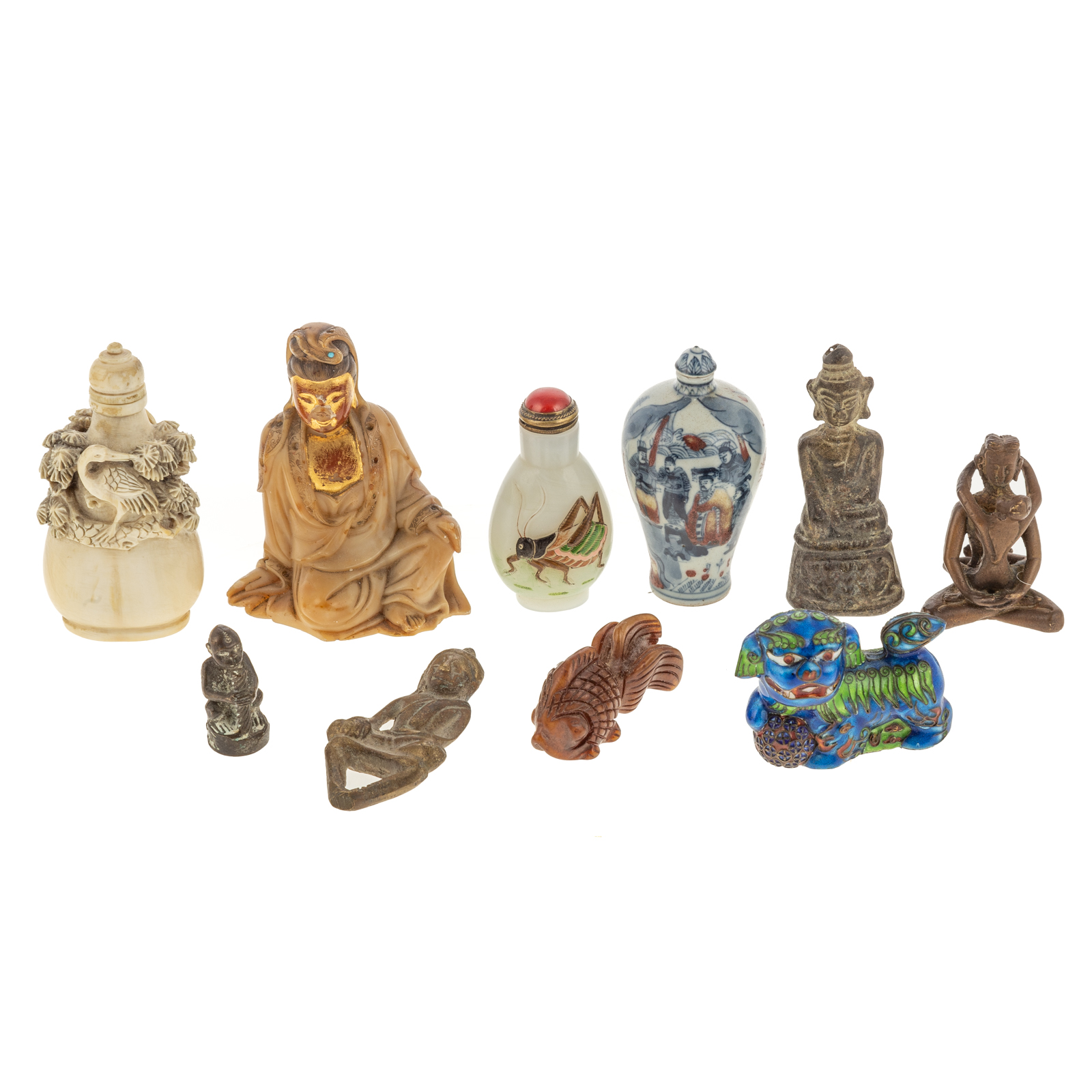NINE ASSORTED ASIAN OBJECTS Includes