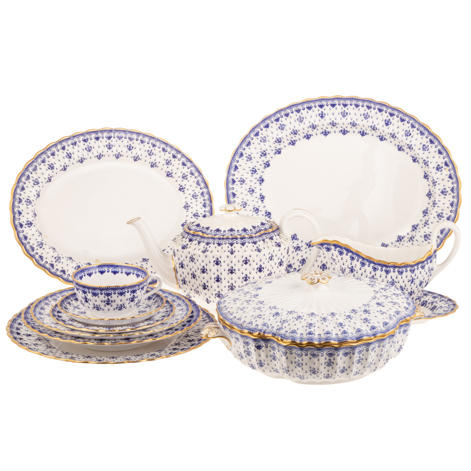 SPODE CHINA BLUE FLEUR DE LYS CHINA 3696ca