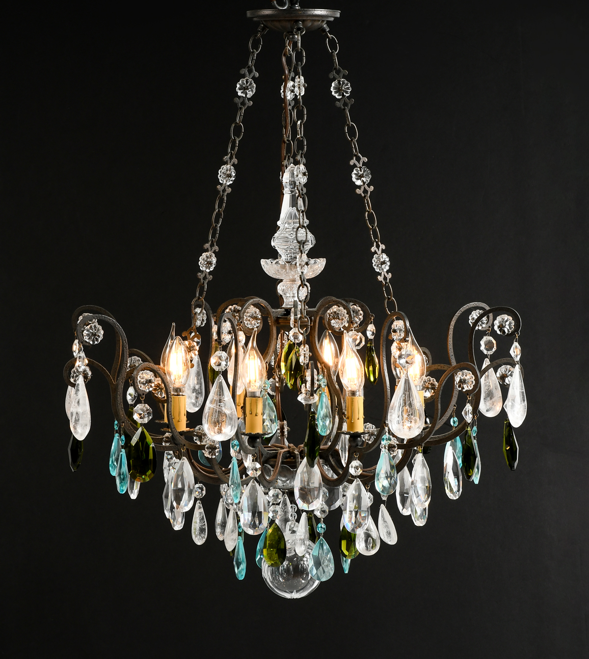 SCHONBEK CRYSTAL 8 LIGHT CHANDELIER  36979f