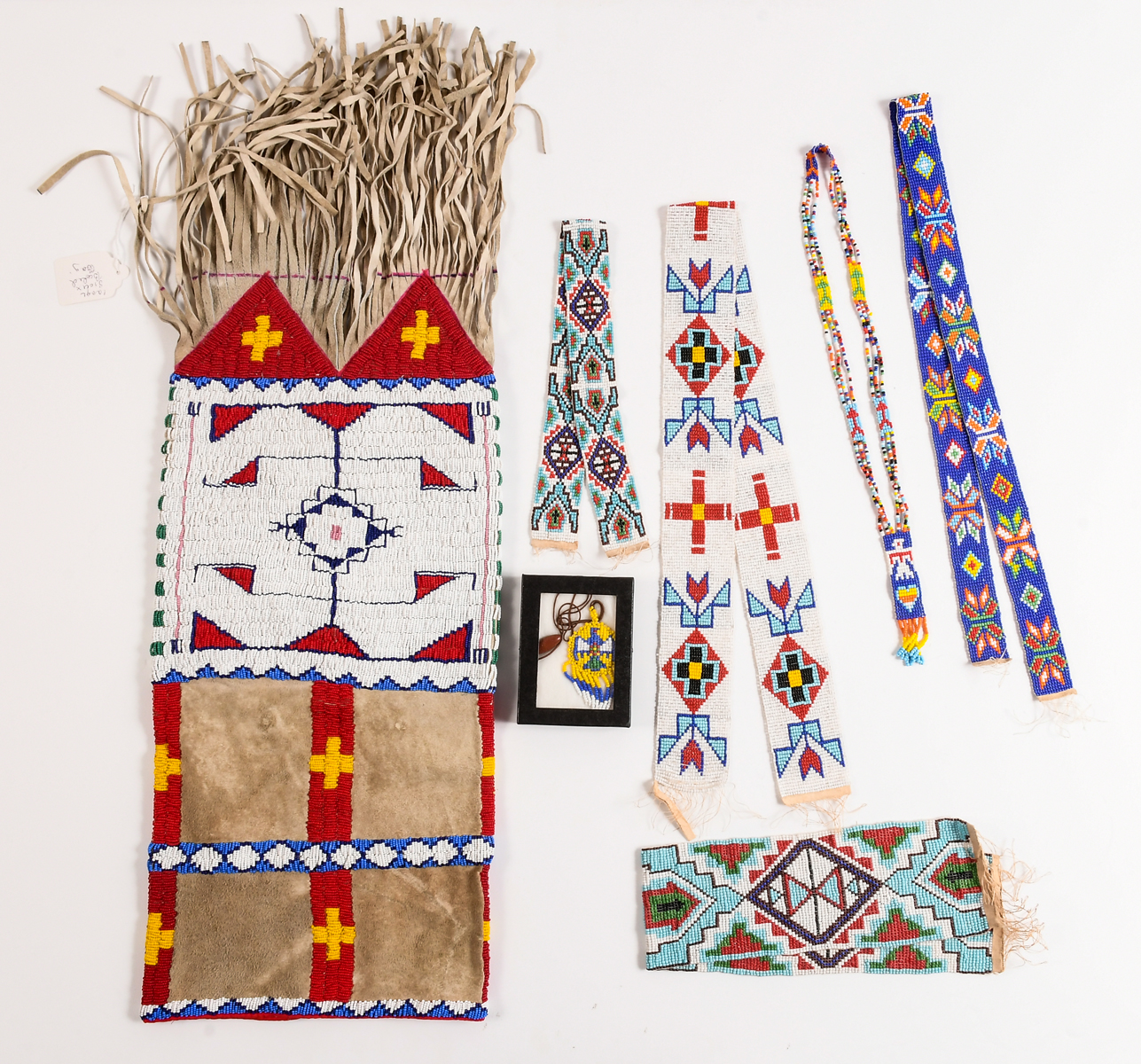 MULTI PC NATIVE AMERICAN BEADWORK 3697ab