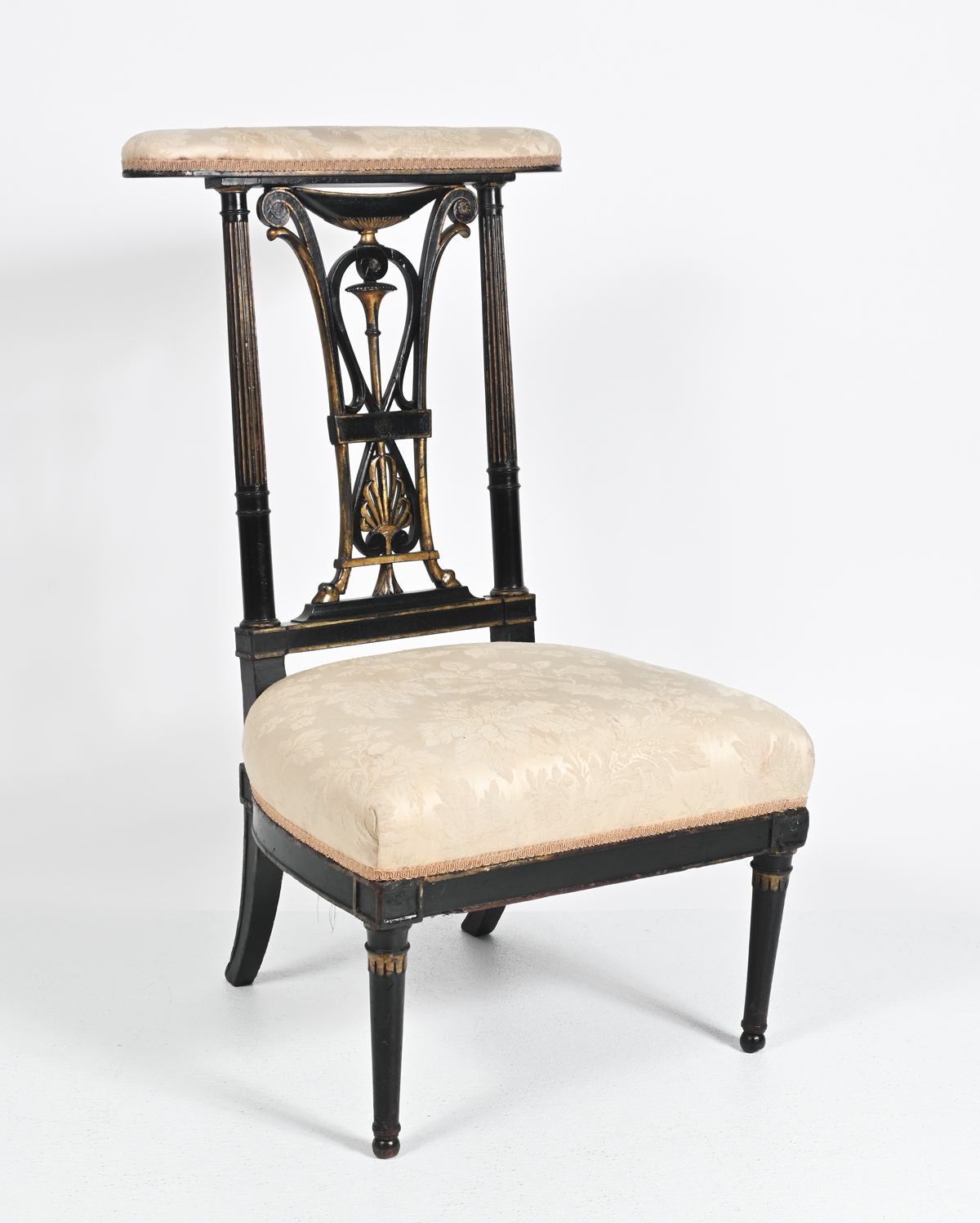 19TH-CENTURY PRIE-DIEU PRAYER CHAIR: