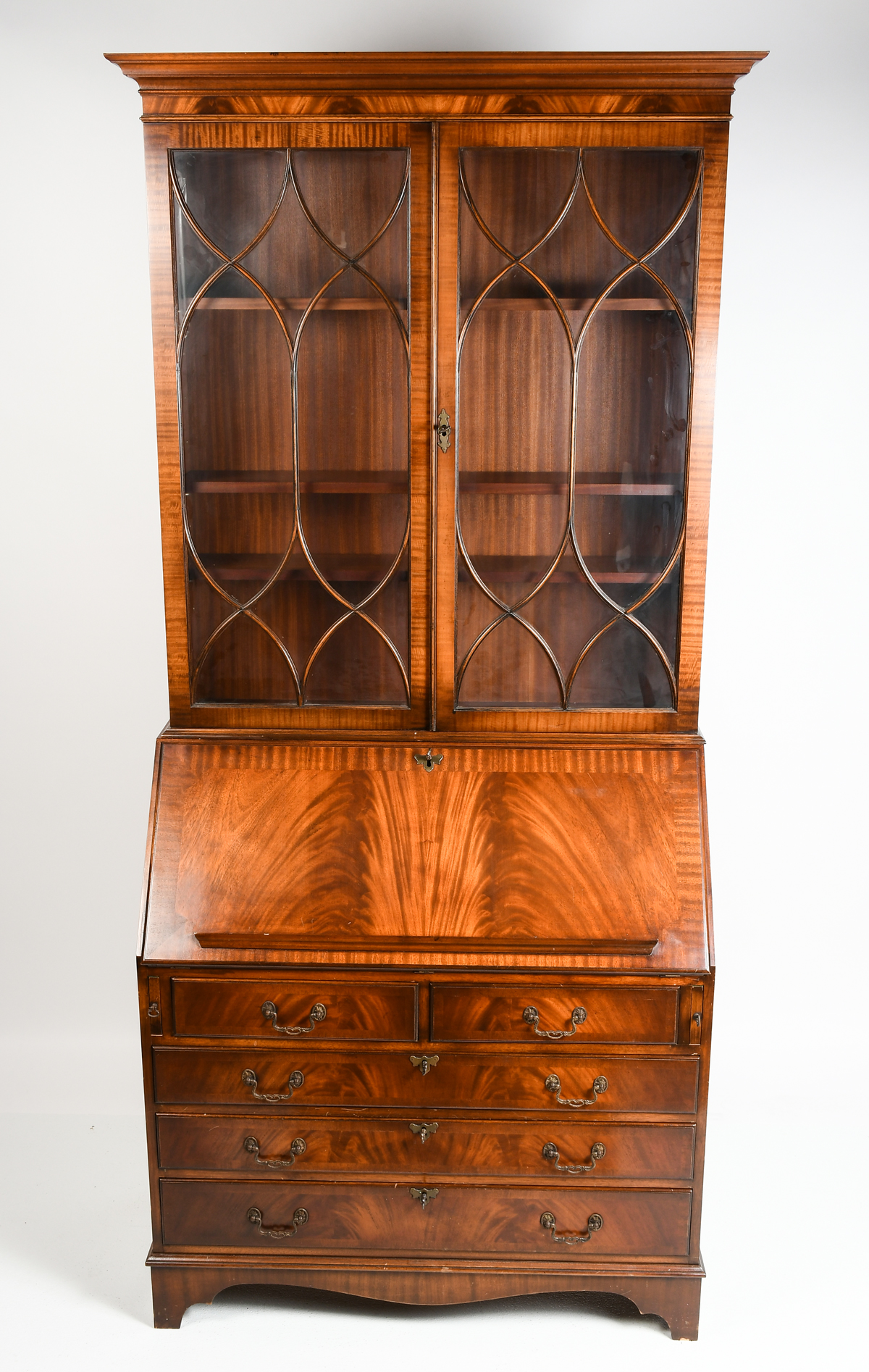 FLAME GRAIN MAHOGANY SLANT FRONT