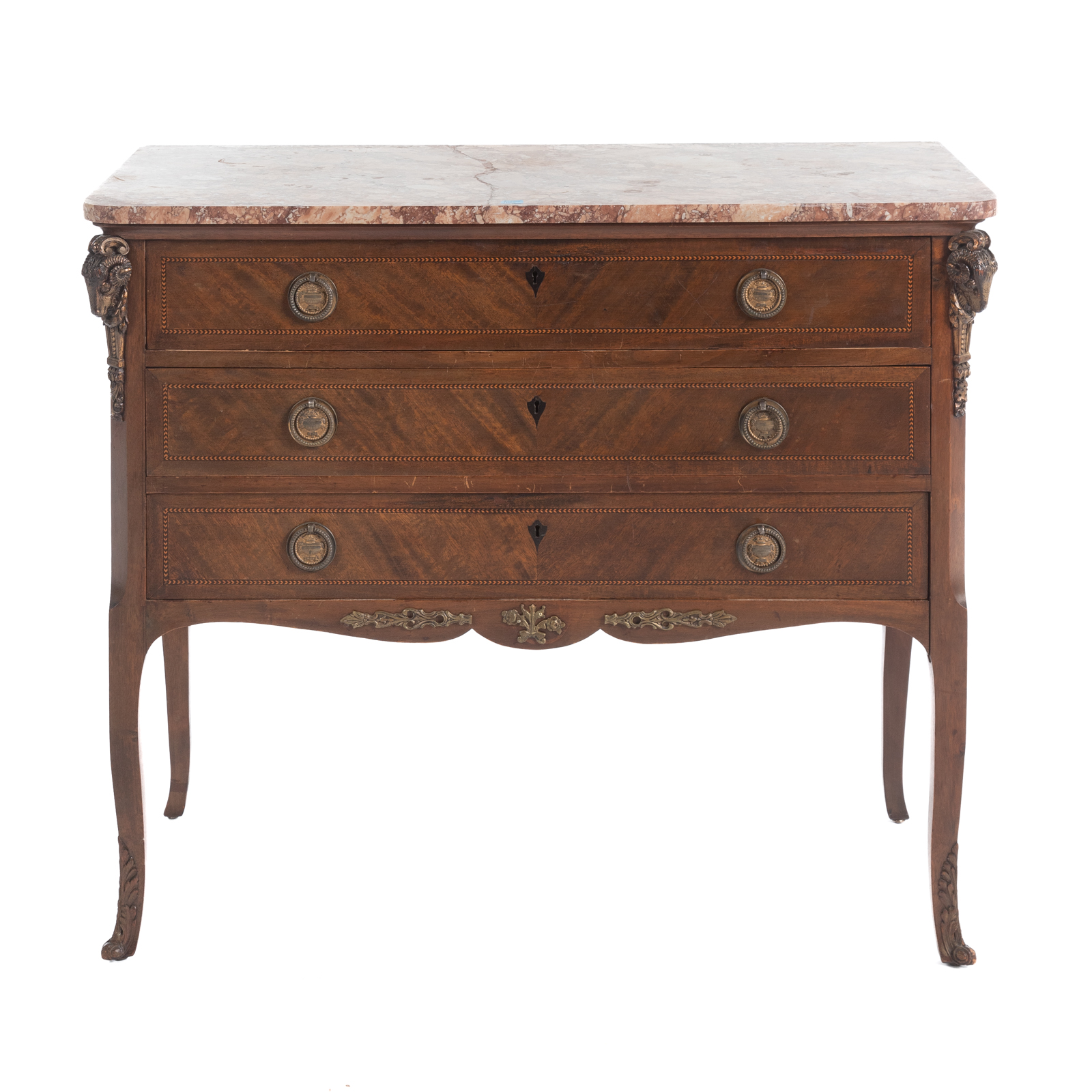 LOUIS XV STYLE MARBLE TOP COMMODE