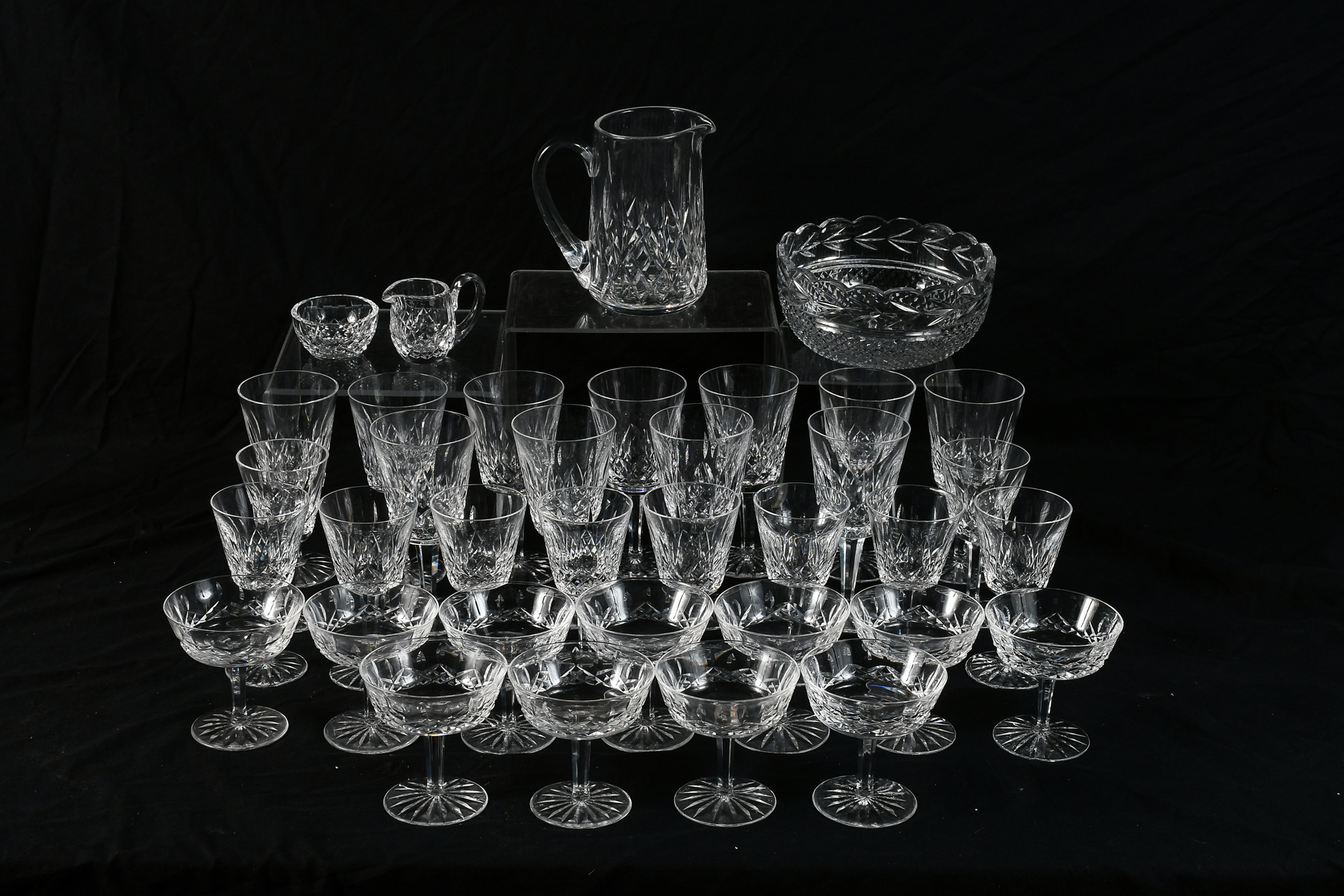 36 PC. WATERFORD GLASSWARE: Lots