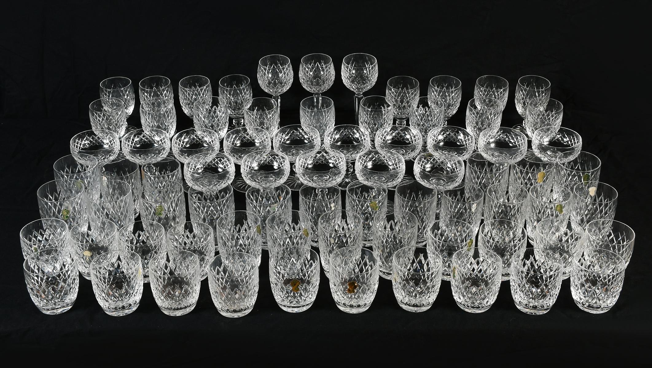 75 PC. WATERFORD ''BOYNE'' GLASSWARE